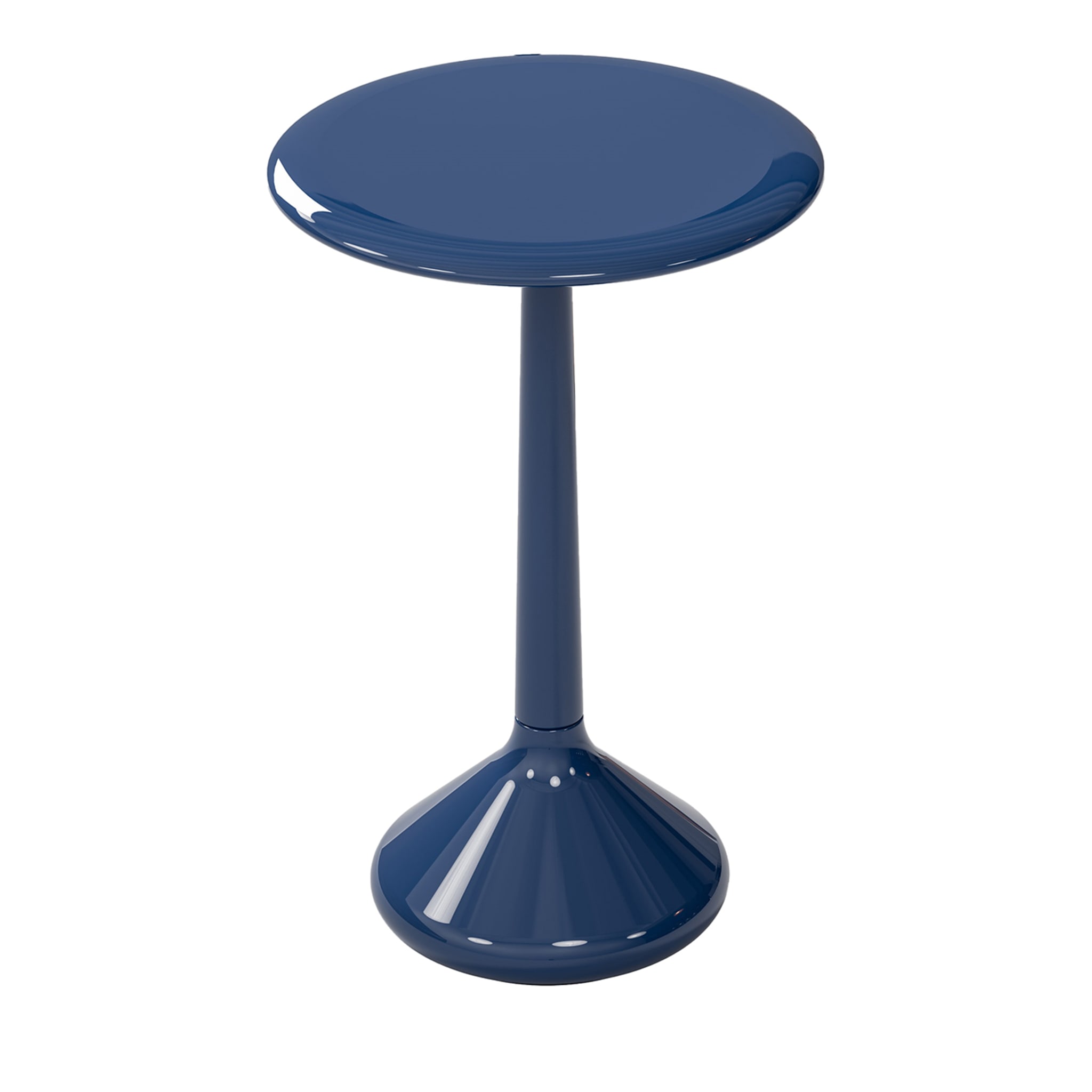 Glossy Laquered Blue Side Table - Main view
