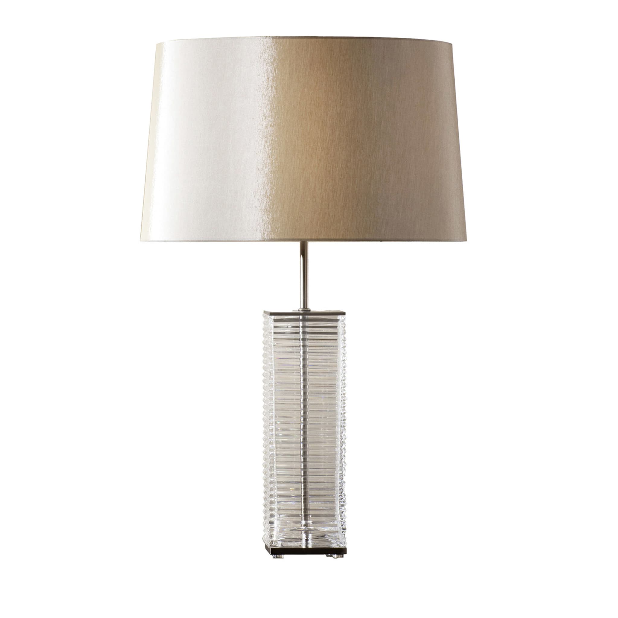 Lifetime Medium Fluted Transparent Murano Table Lamp - Main view