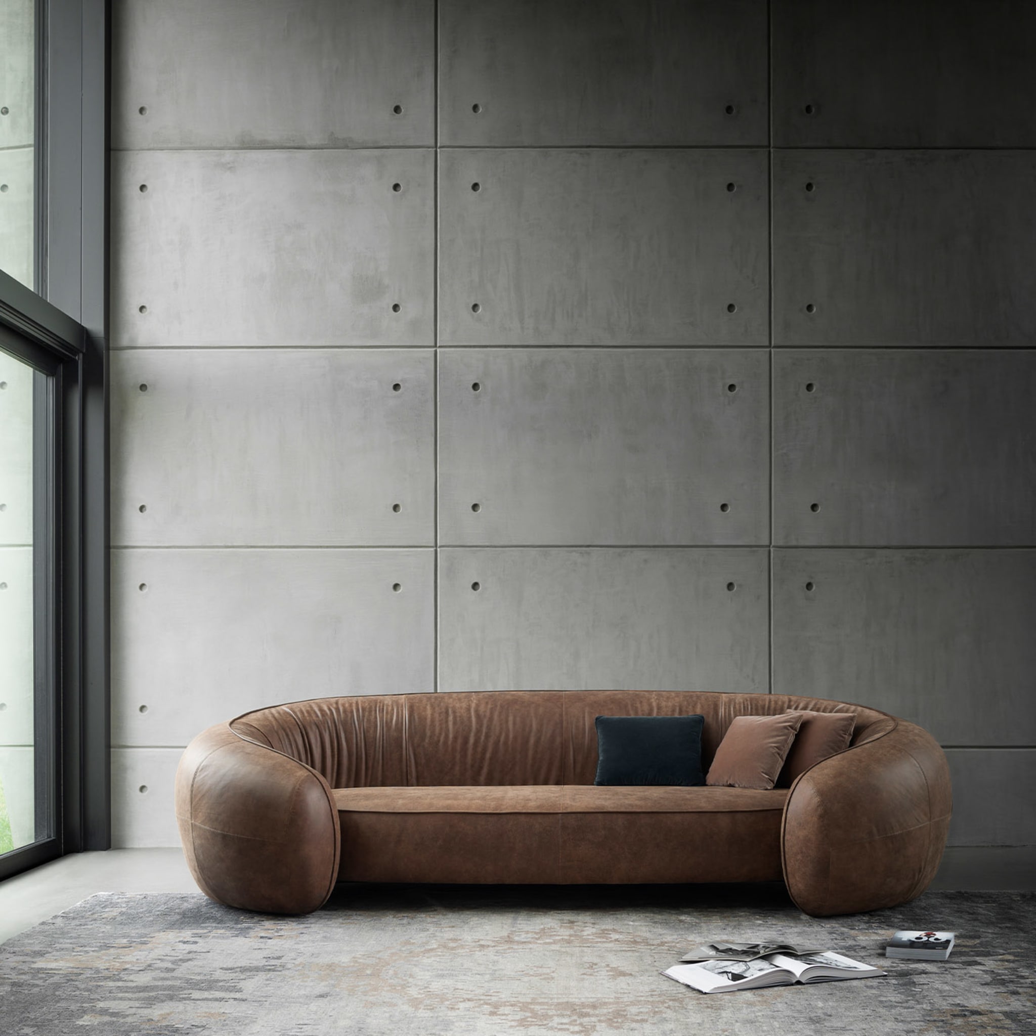 Bridge 3-Seater Brown Sofa by Stefano Giovannoni - Alternative view 3