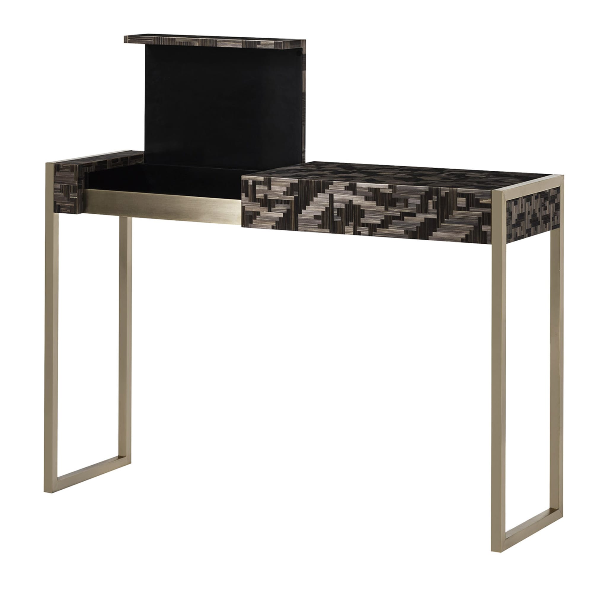 Evans Console Bronze Straw Marquetry - Main view