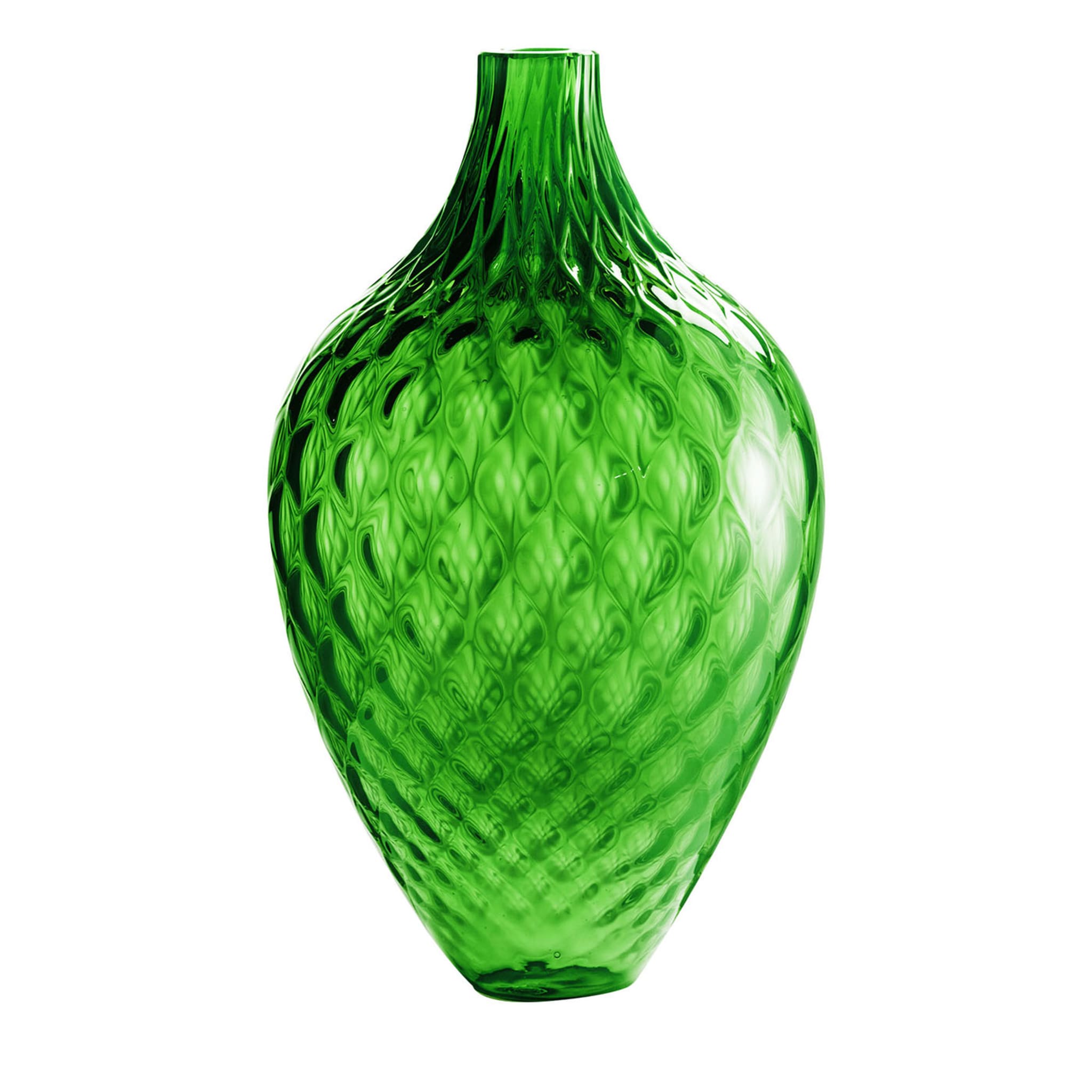 Samarcanda Tall Balloton Pine-Green Decorative Vase - Main view