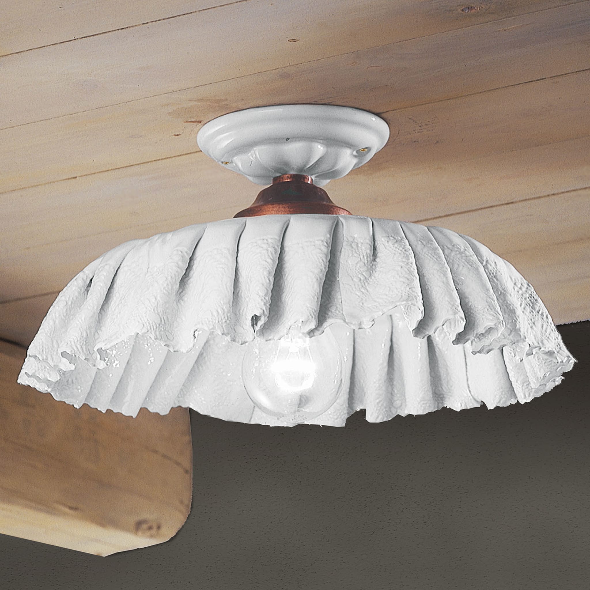 Modena C907 Flounced Ceiling Lamp - Alternative view 1