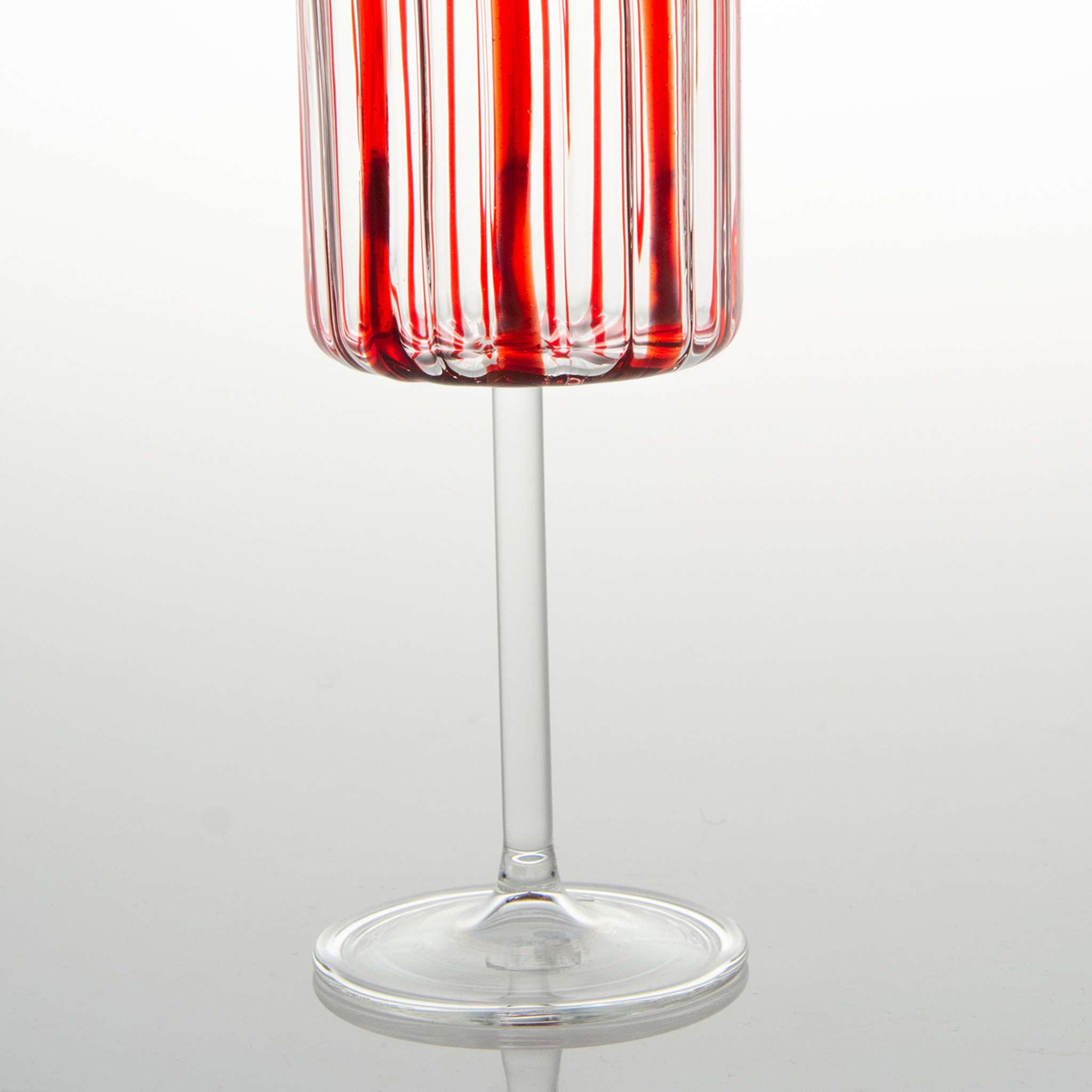 Red Stripes Wine Goblet - Alternative view 1