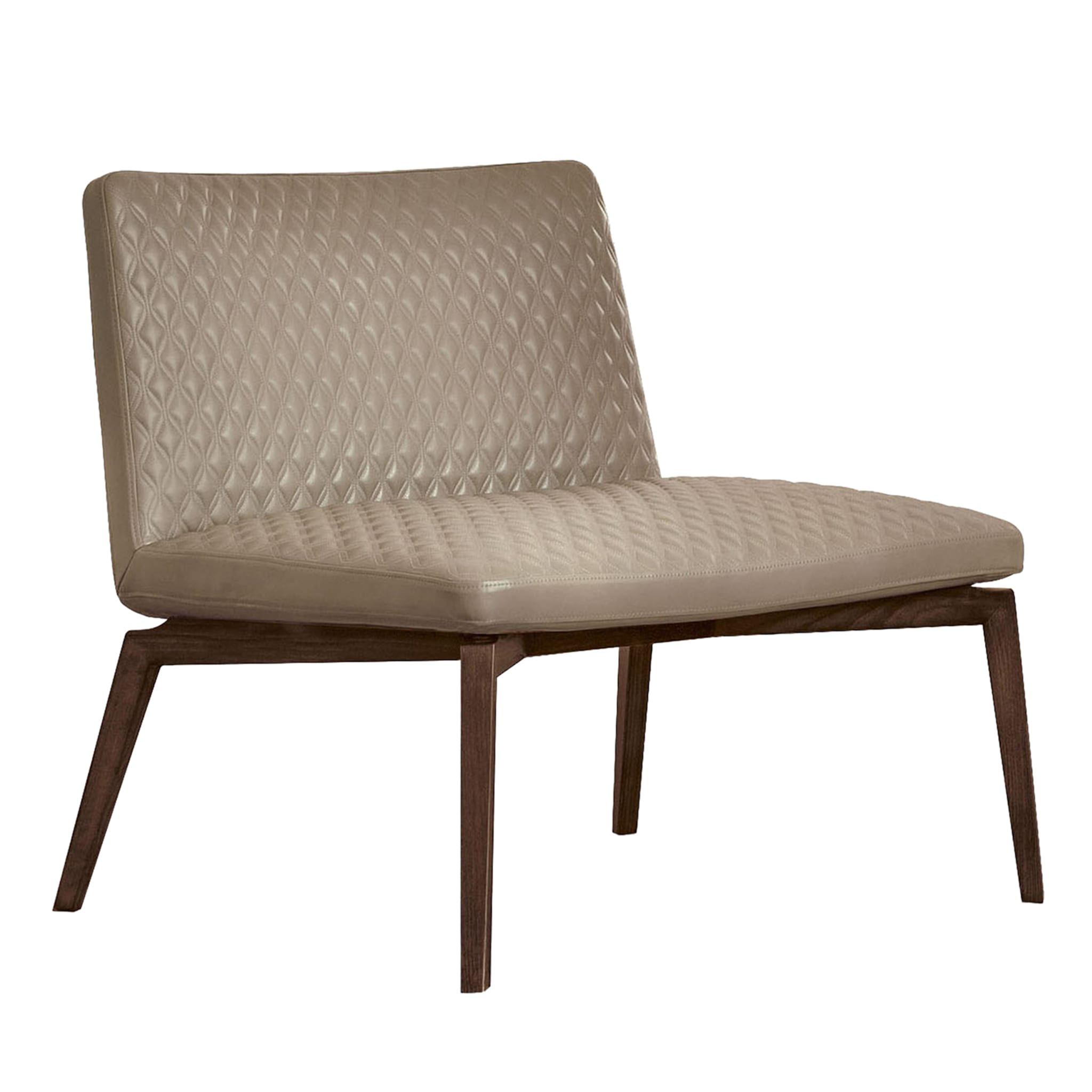 Flexa Diamond-Quilted Beige Lounge Chair di Giuseppe Bavuso - Vista principale
