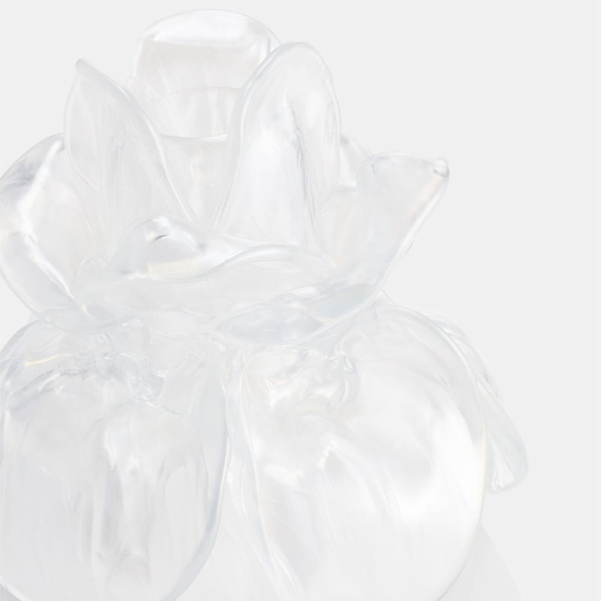 Peony White Multilayered Mouth-Blown Candle Holder  - Alternative view 1