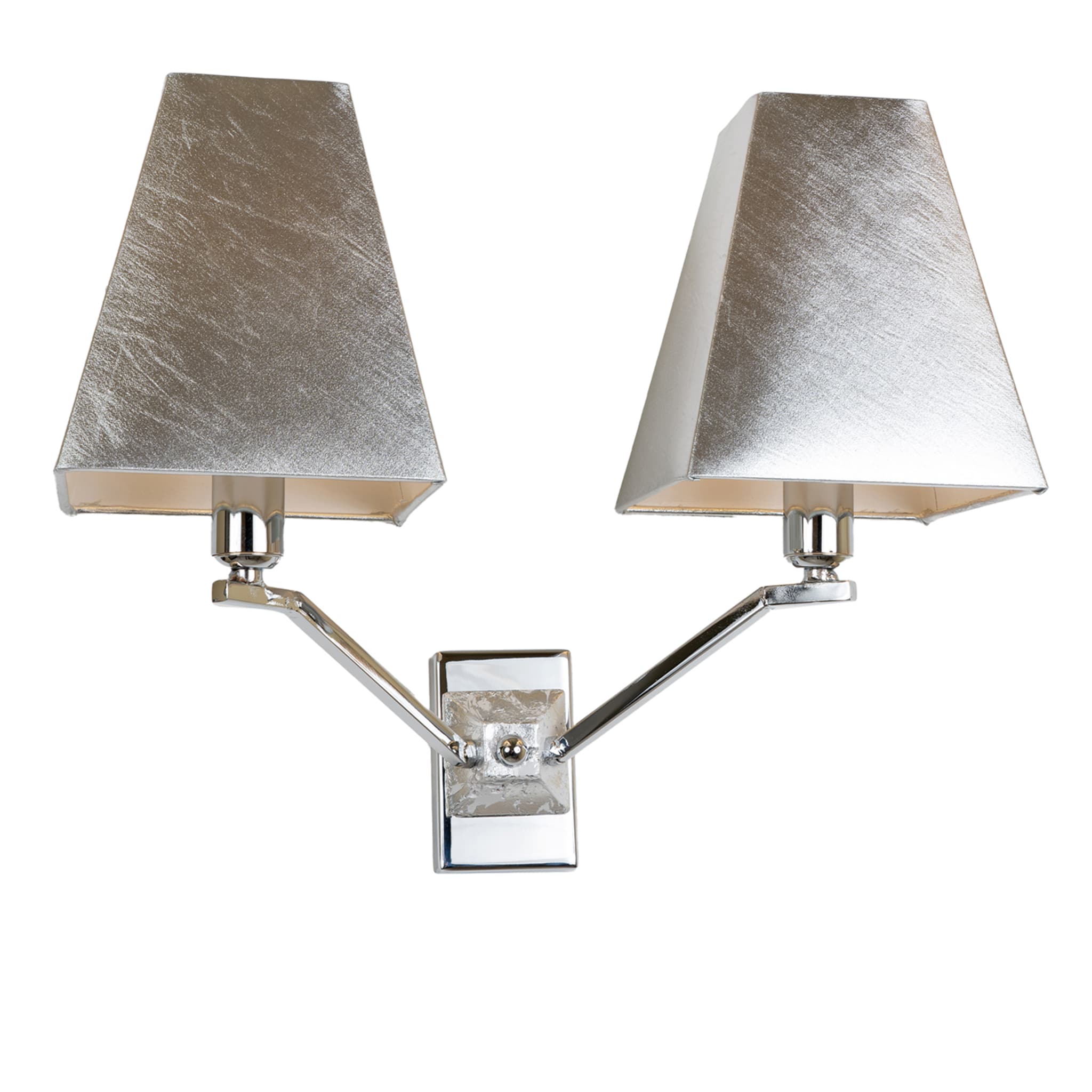 2-Light Silver-Leaf Chromed Wall Lamp  - Main view