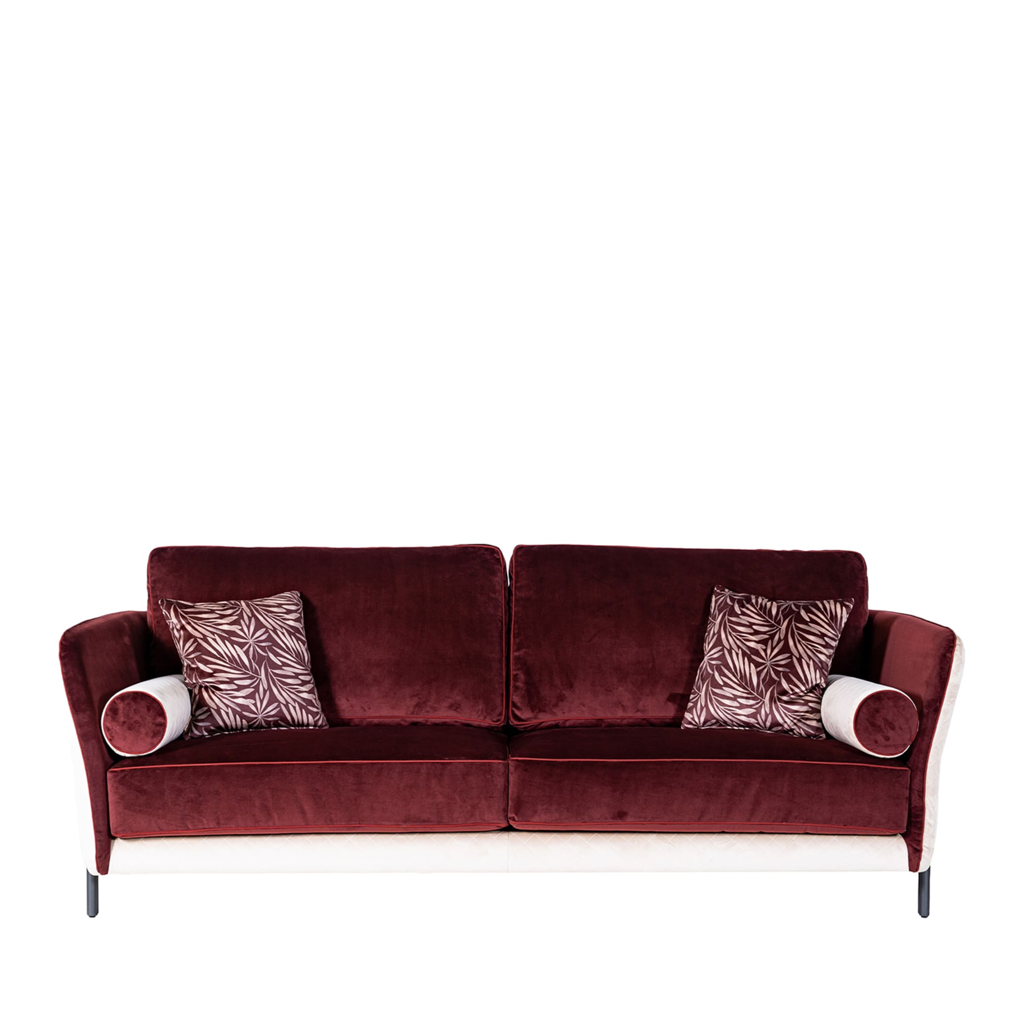 Universal 2-Seater Bordeaux Velvet Sofa - Main view