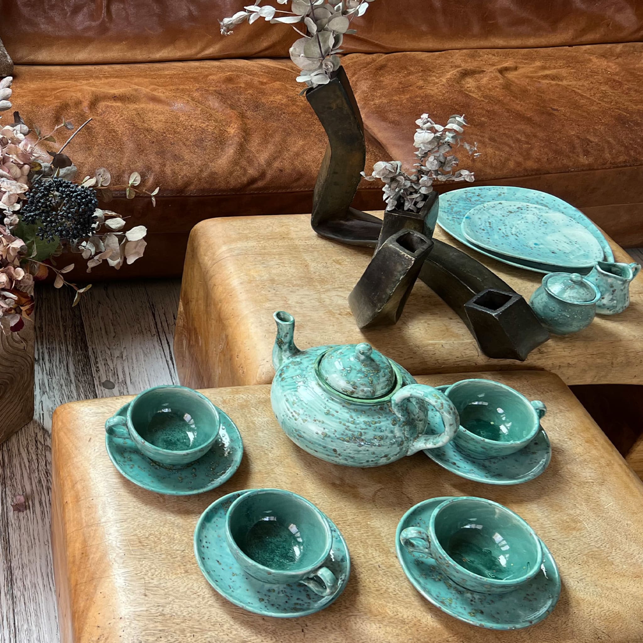 Jade Teal Tea Pot - Alternative view 2