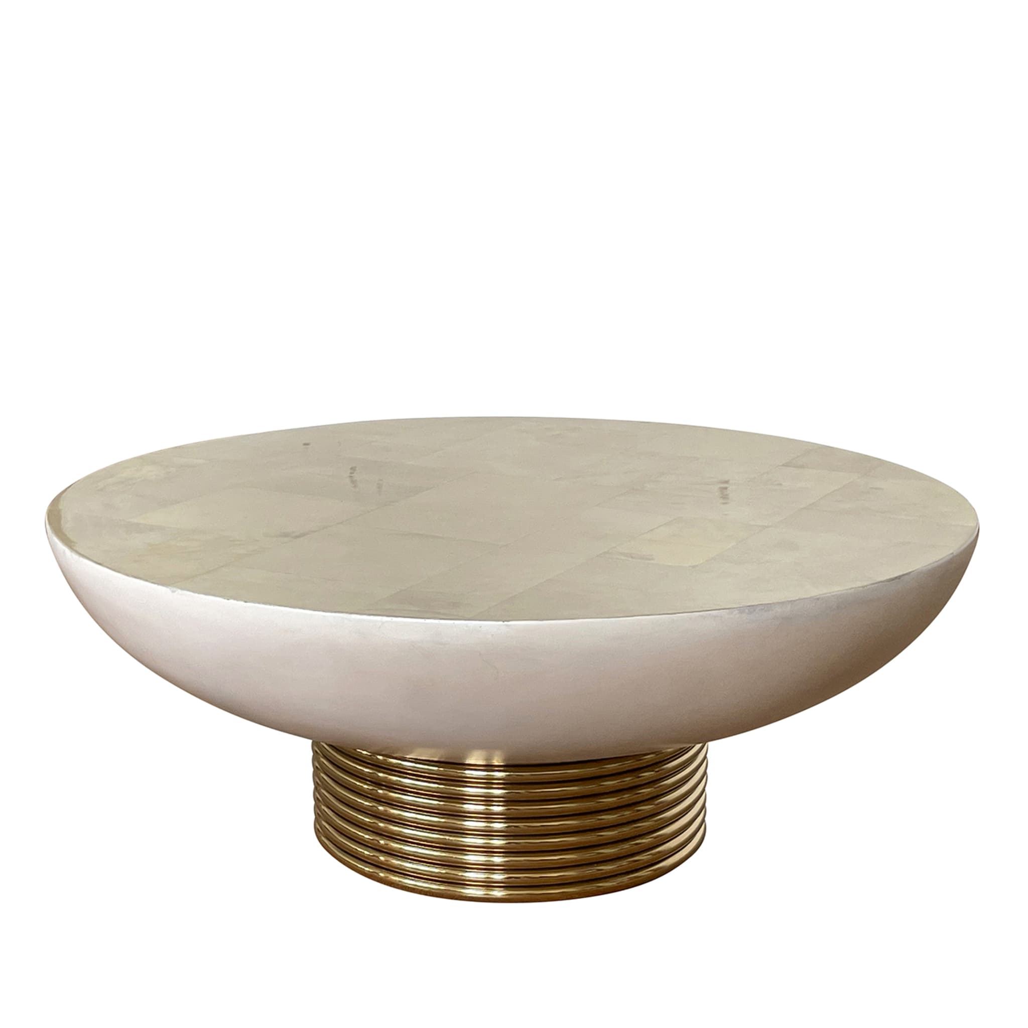 Parchment-Top Round Coffee Table - Alternative view 2