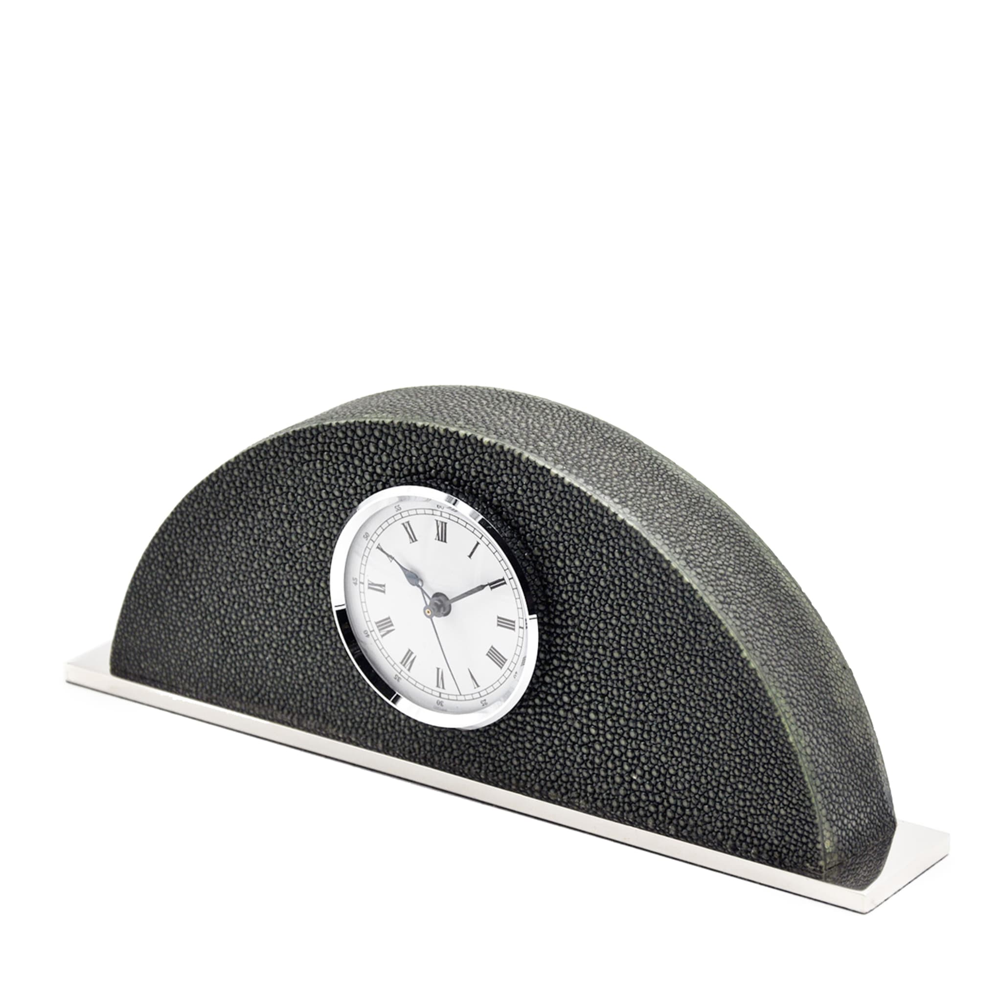 Galucharme Forest-Green Shagreen Table Clock by Nino Basso - Alternative view 1