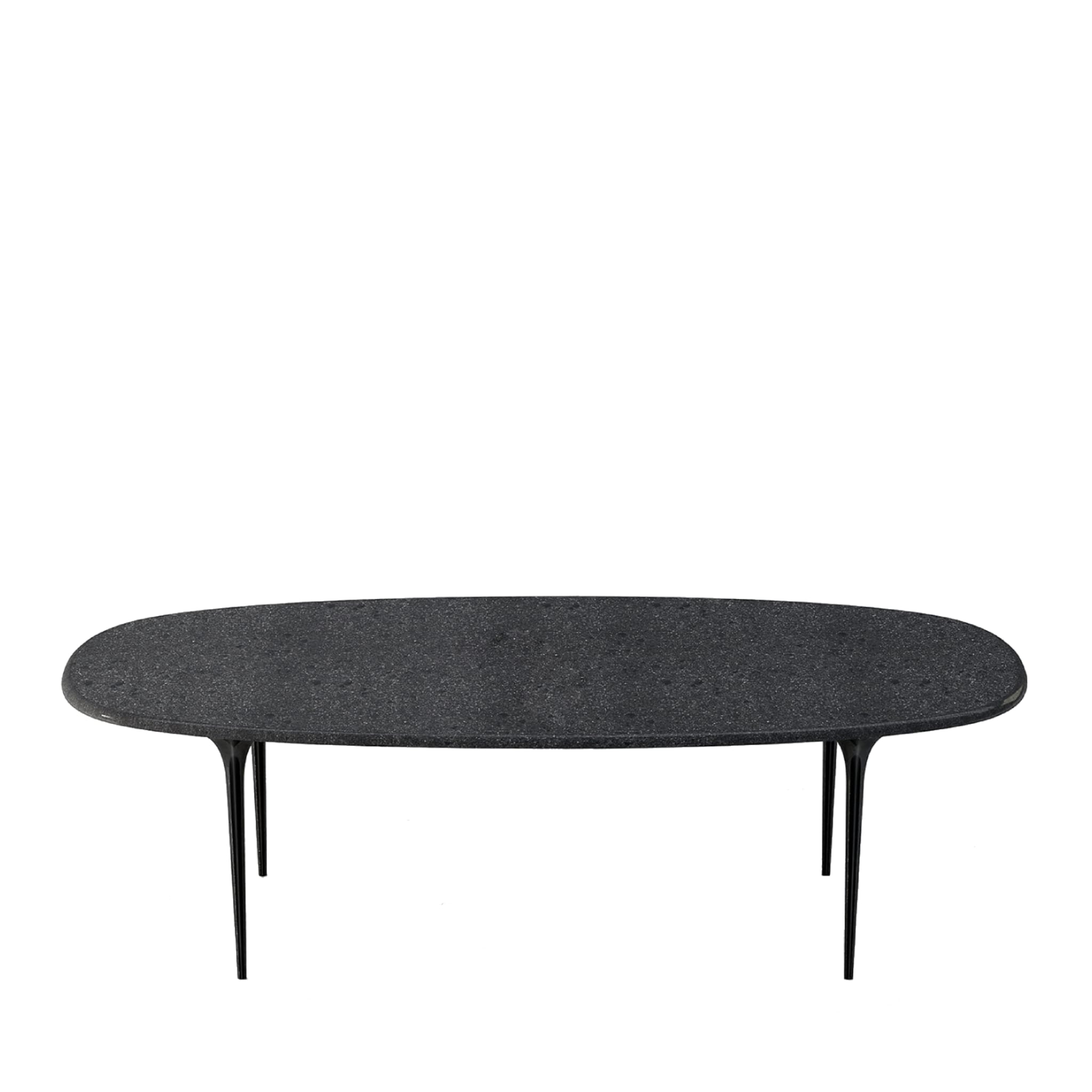 Organic 240 Material Court Gray Oval Dining Table - Main view