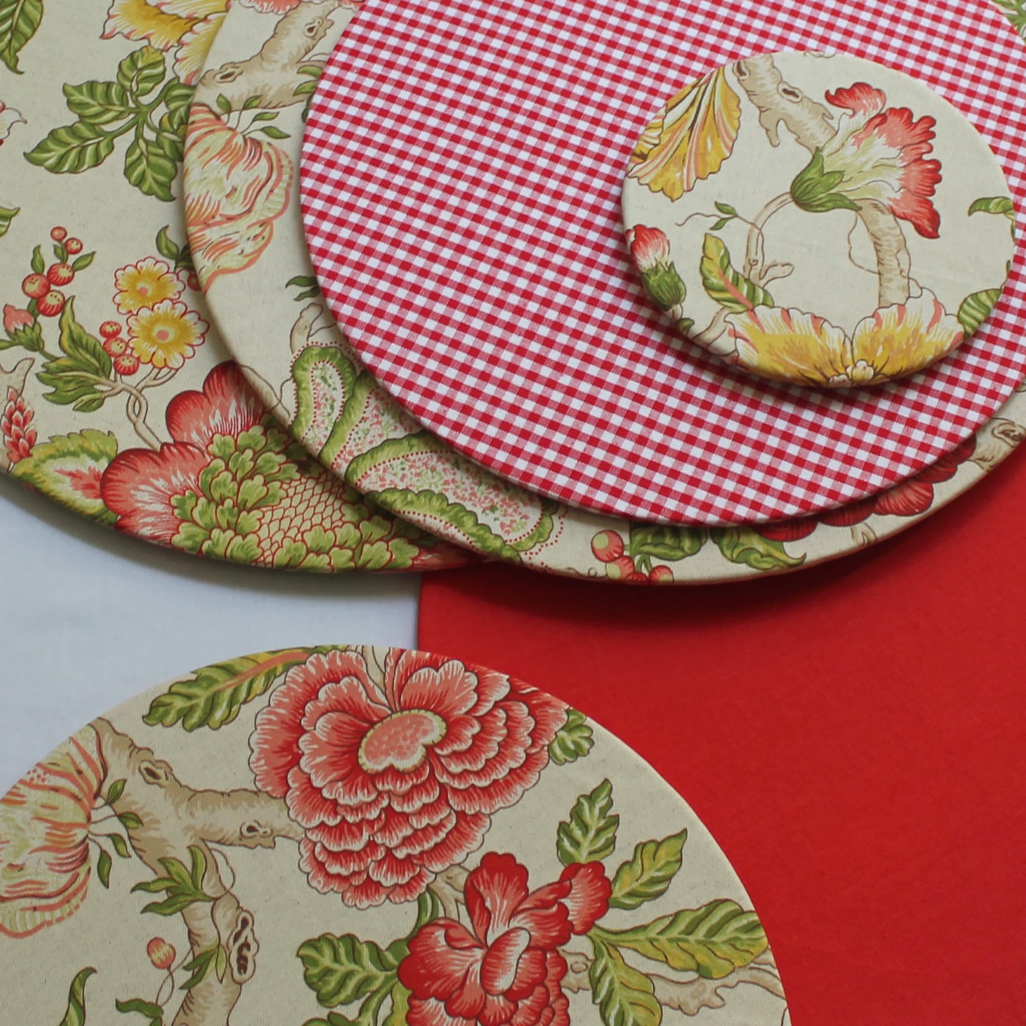 Set of 2 Cuffiette Extra-Small Round Floral Placemats #1 - Alternative view 2