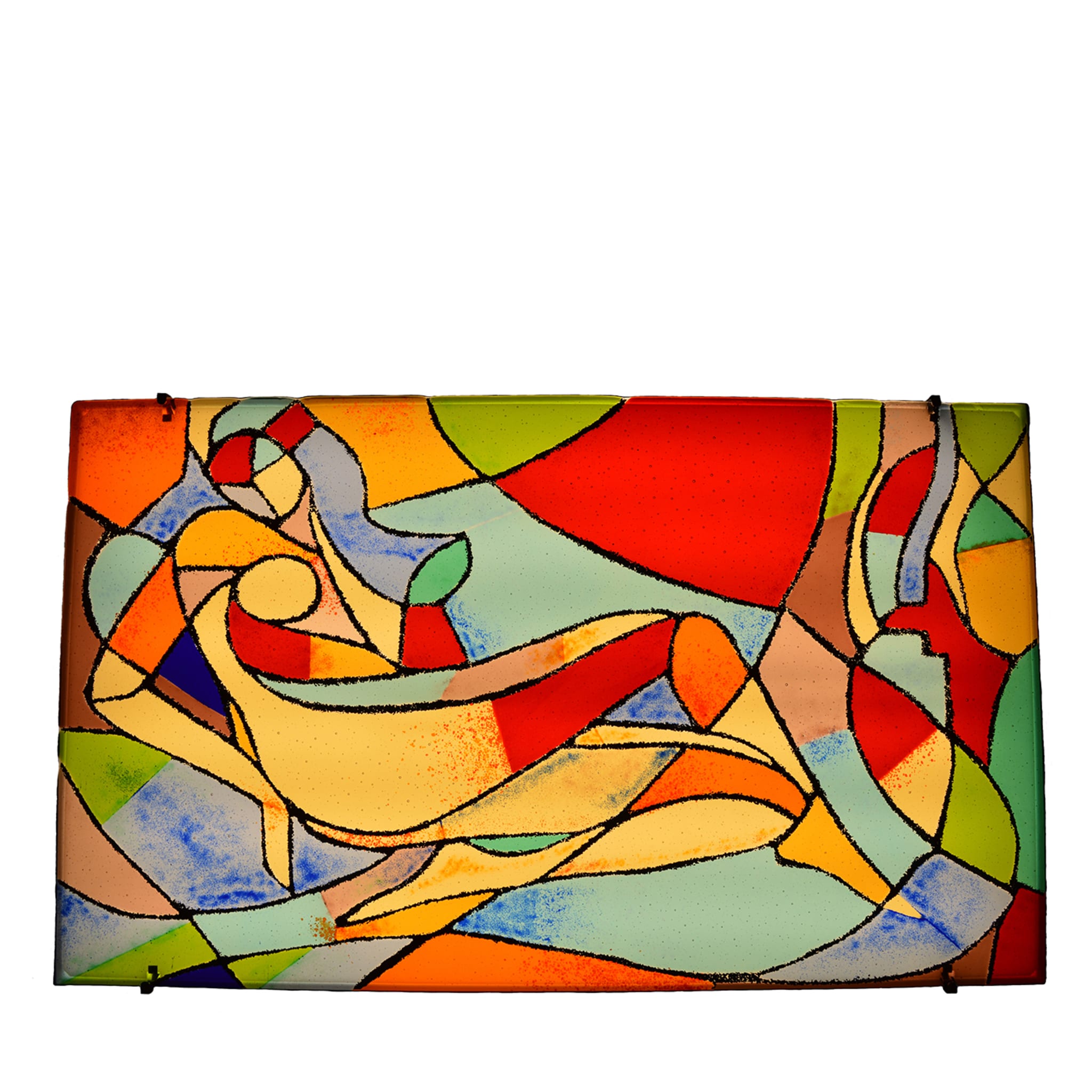 Sommerliche Muranoglas-Dekoplatte mit Hintergrundbeleuchtungssystem - Hauptansicht