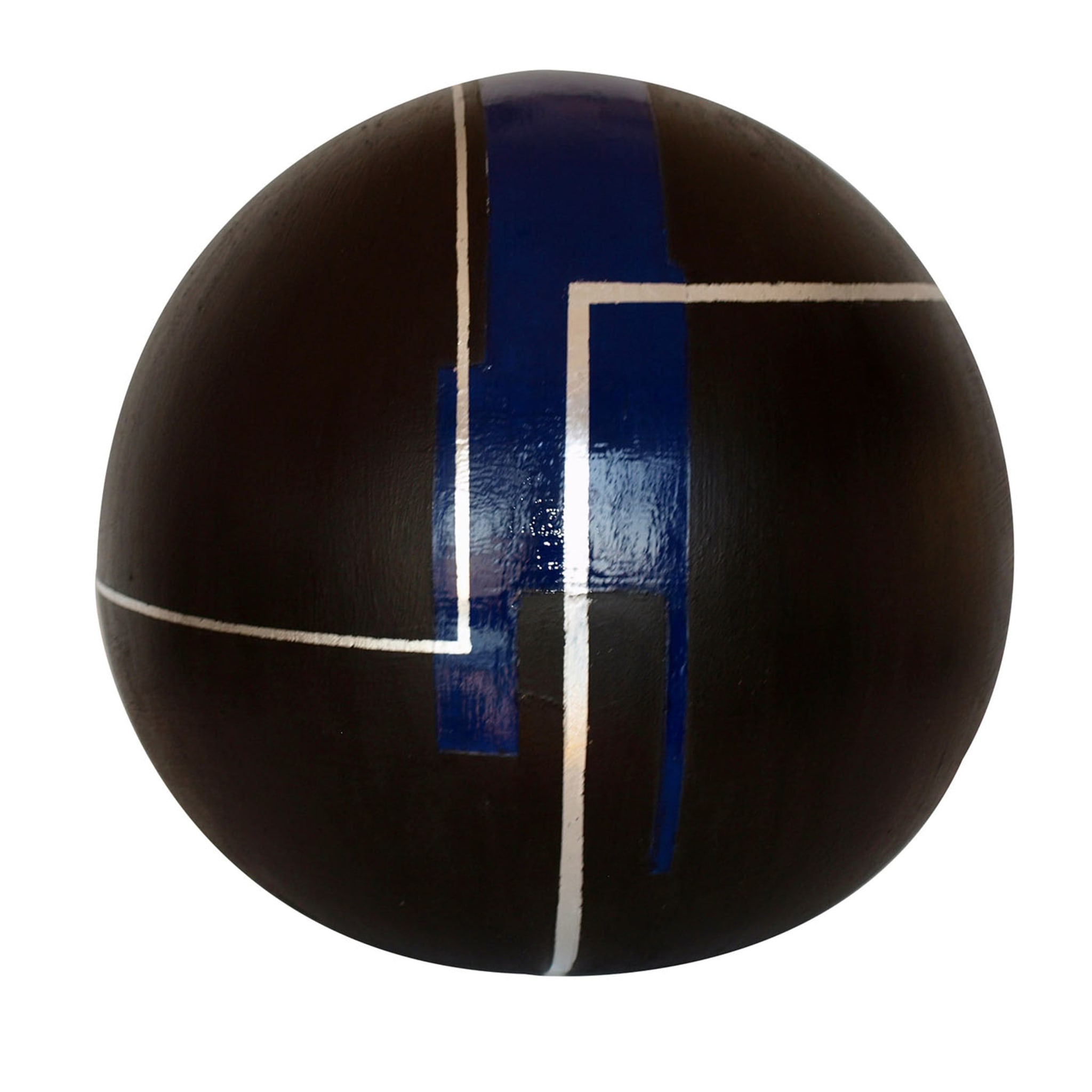 Black Silver and Blue Decorative Globe #79 - Main view