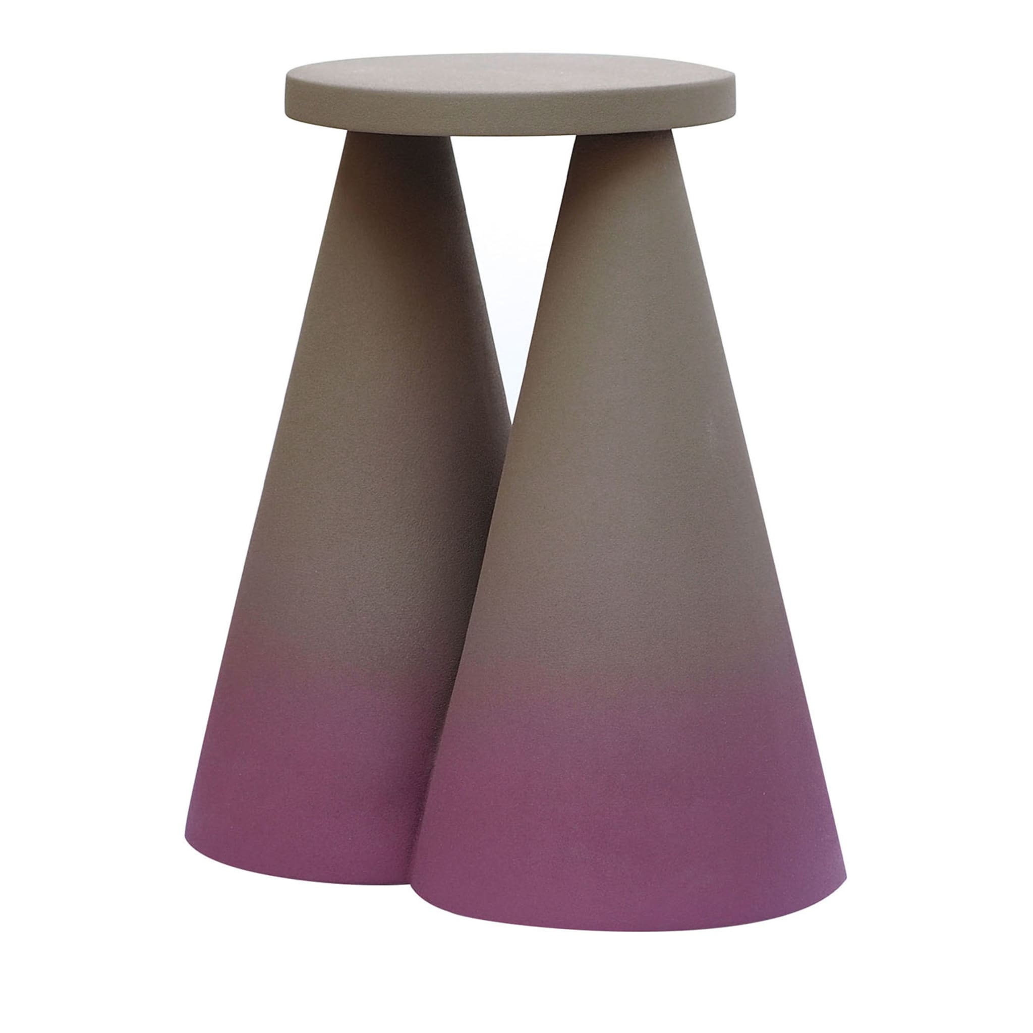 Table d'appoint Isola en céramique violette de Cara/Davide - Vue principale