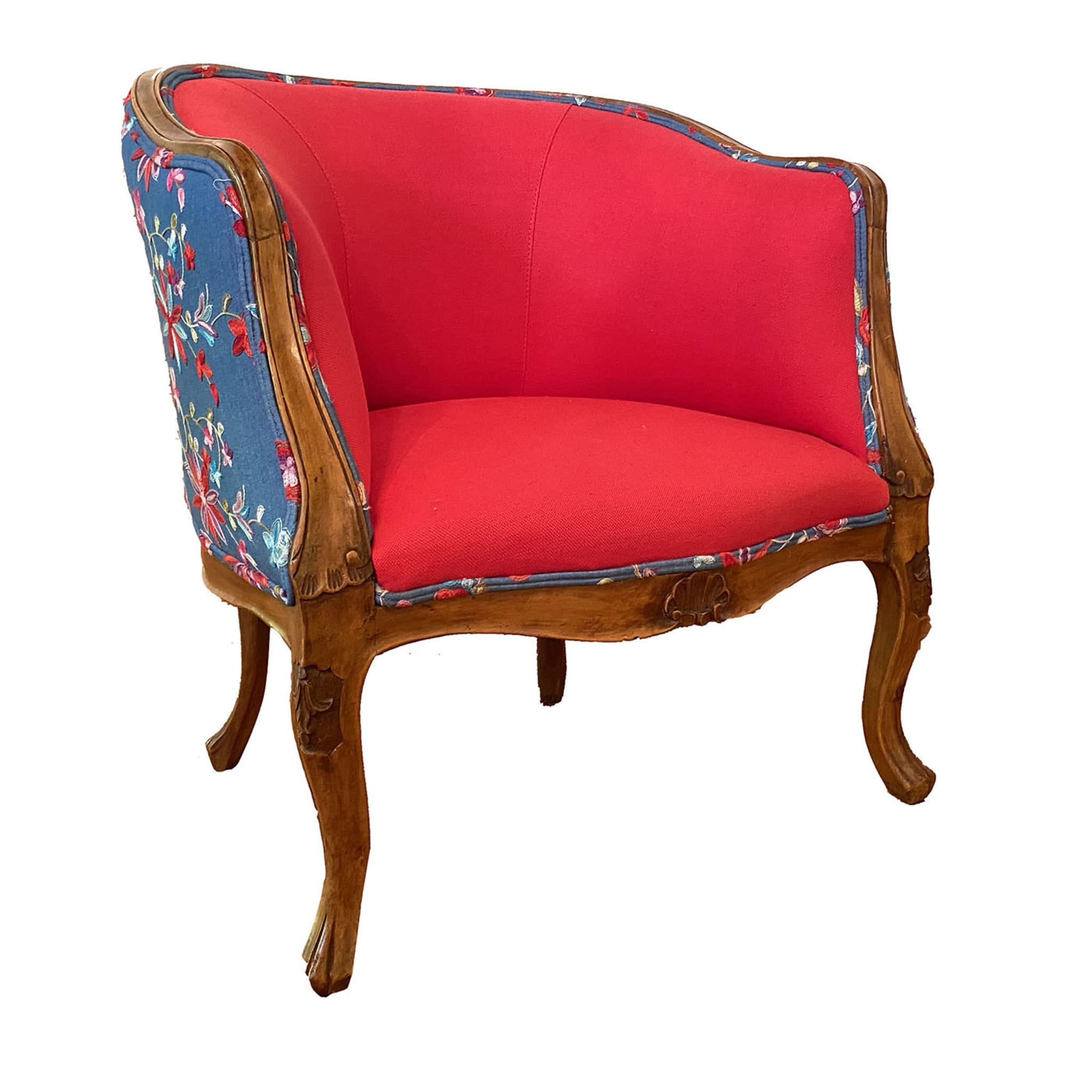 Embroidered Floral Cockpit Armchair - Main view