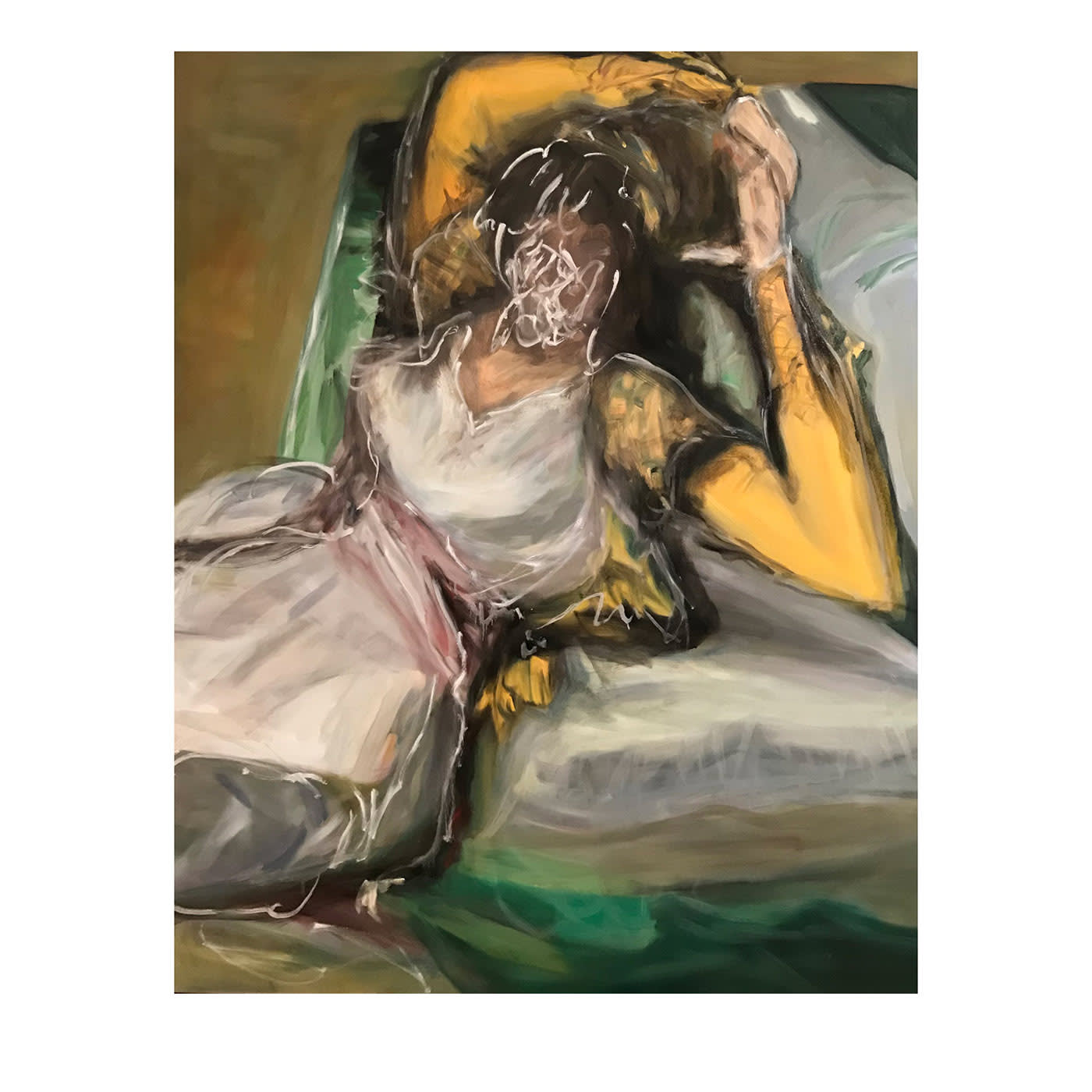 Senza titolo con pittura a olio di Goya - Adriano Annino