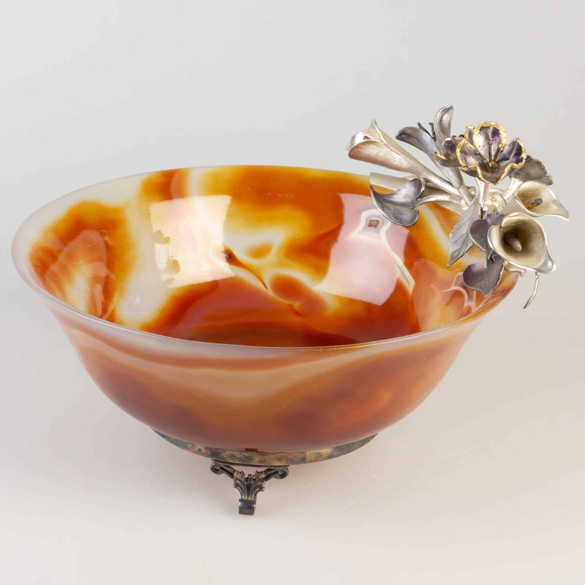 Carnelian Agate and Antique Silver Vide Poches - Alternative view 3