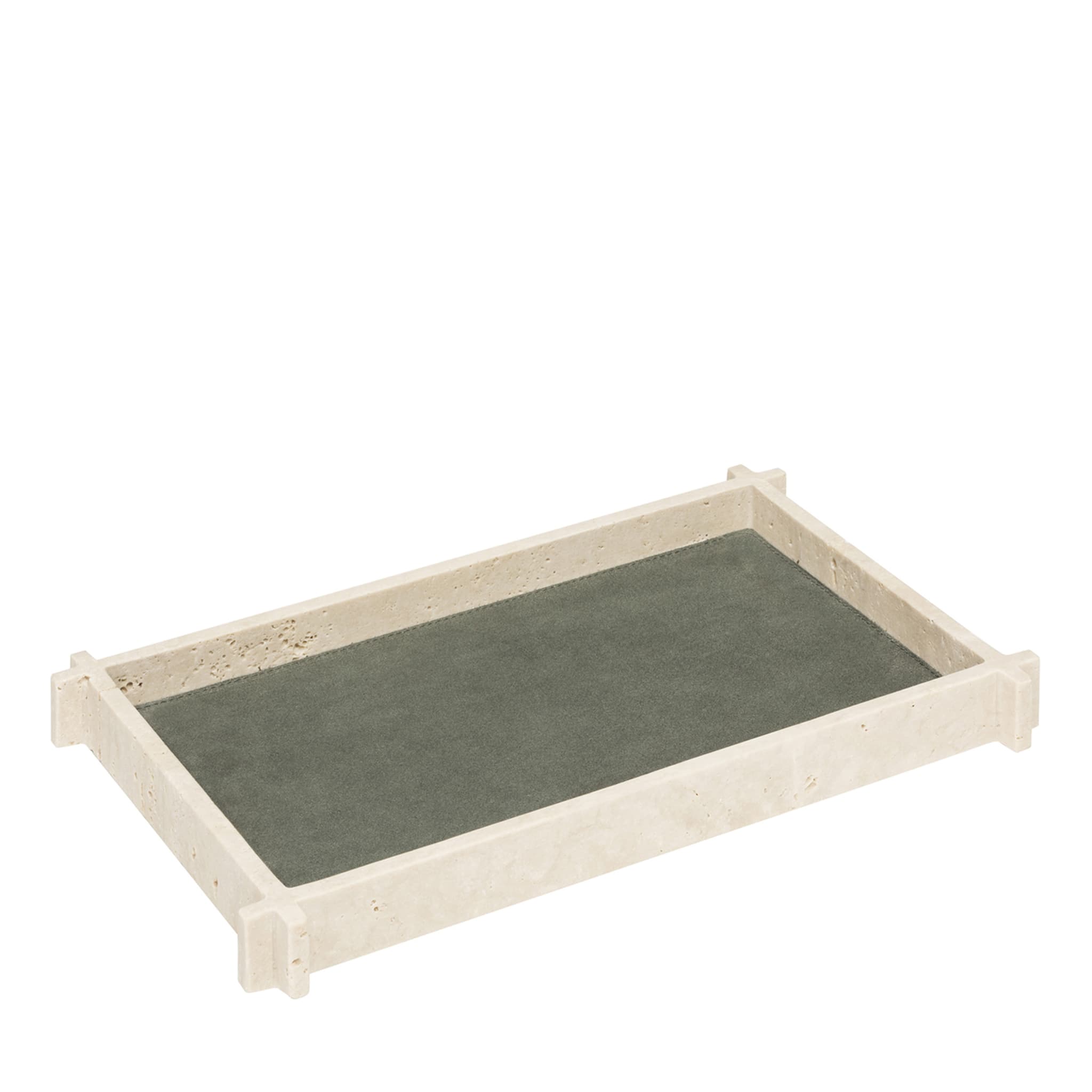 Structura Leather &amp; Marble Rectangular Valet Tray - Vue principale