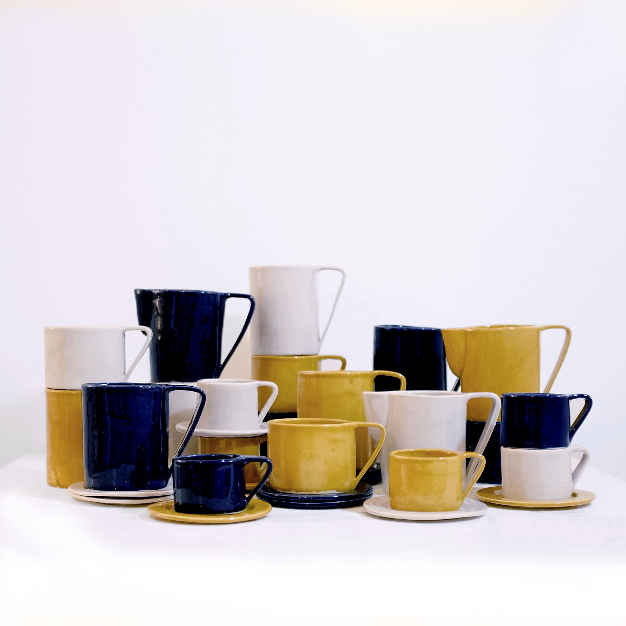 Milano Nebbia Set of 4 Espresso cups and saucers - Marta Benet
