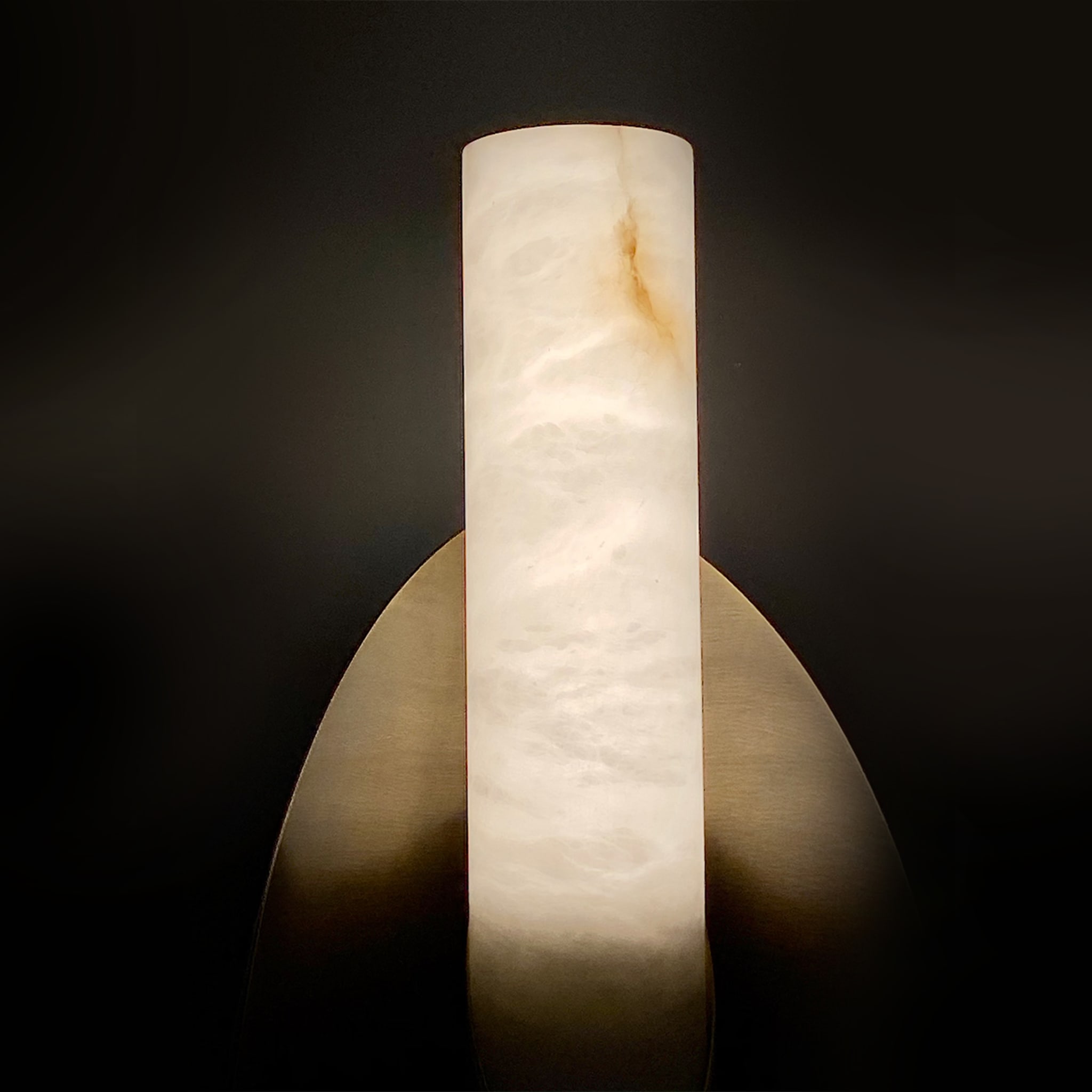 "Manta" Wall Sconce in Brushed Bronze and Satin Brass - Alternative view 1