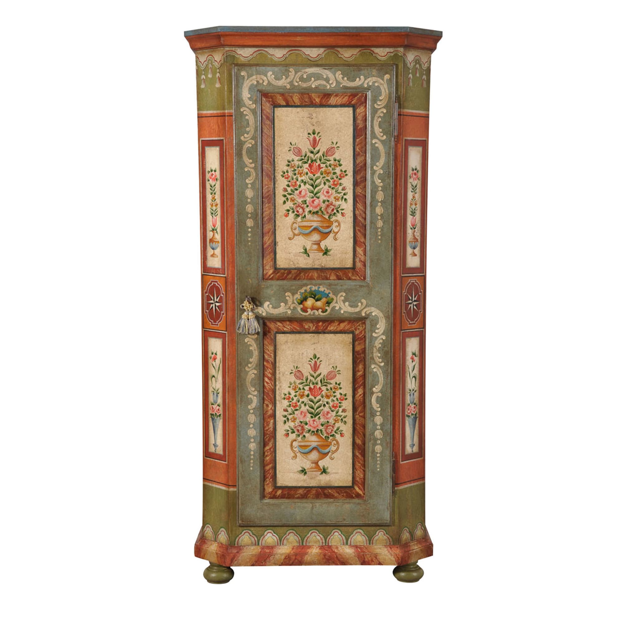 18th-Century-Style Tyrolean Floral Wardrobe - Main view