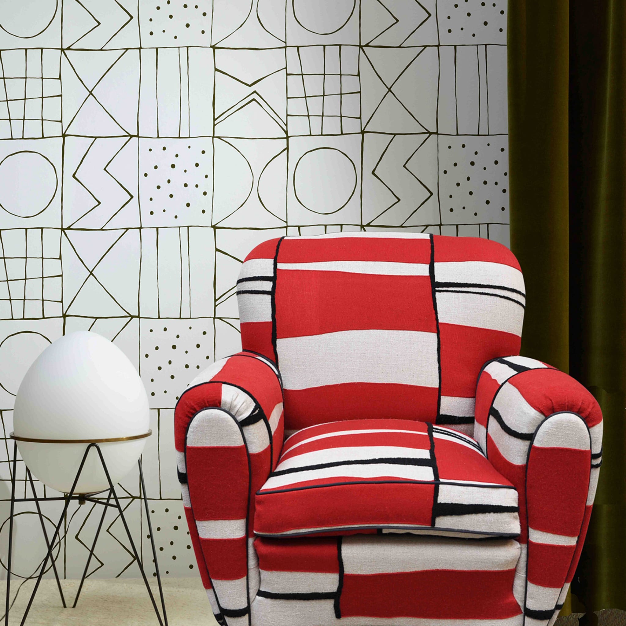 Red & White Passion Armchair - Alternative view 5