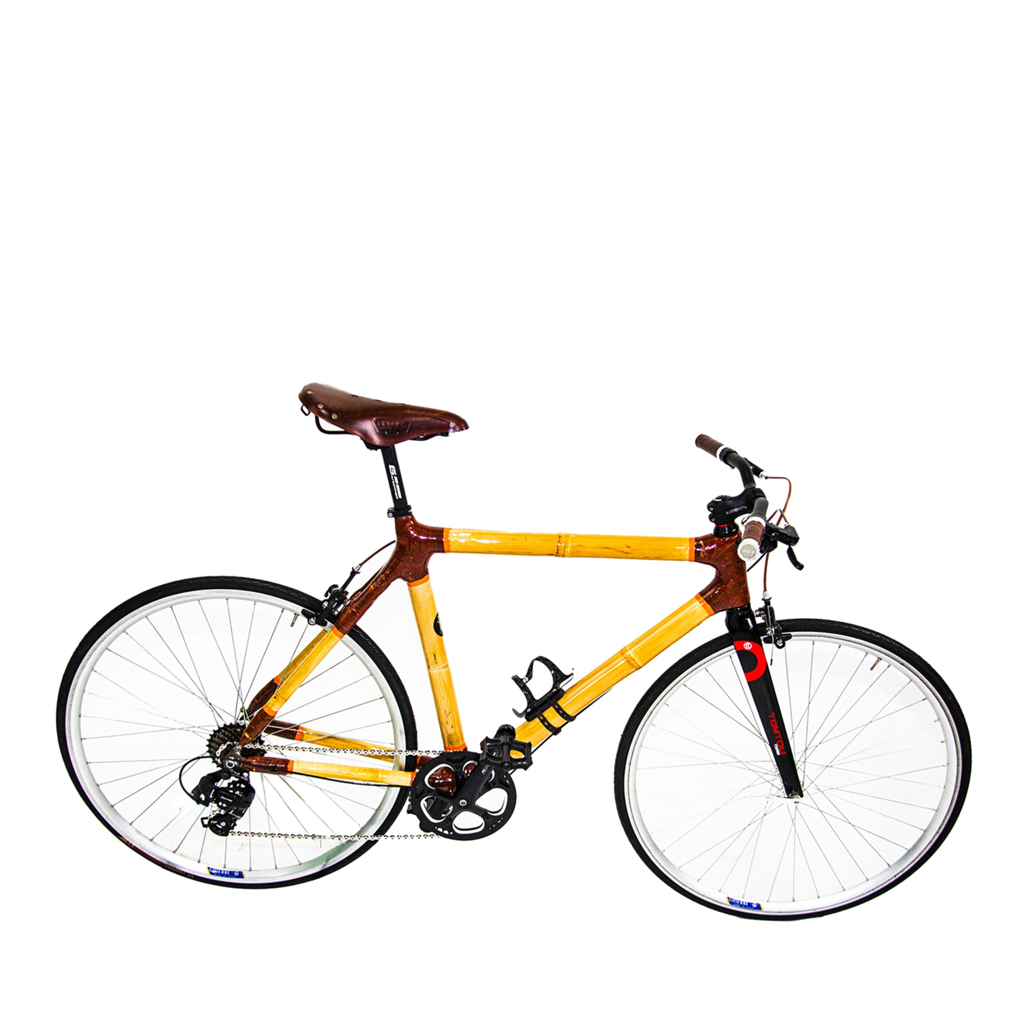 Bicicleta de bambú marrón grava - Vista principal