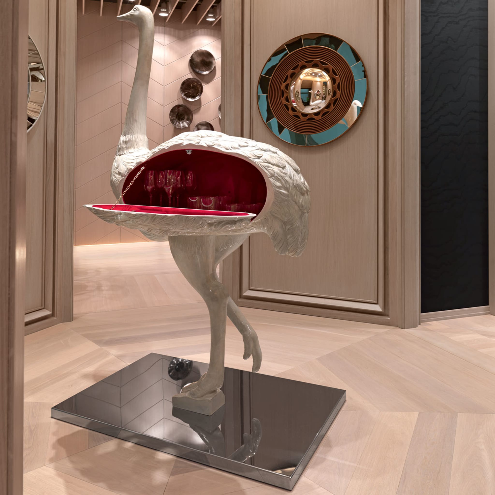 Lizzy Ostrich Cabinet Designed By Piero Manara - Vue alternative 1