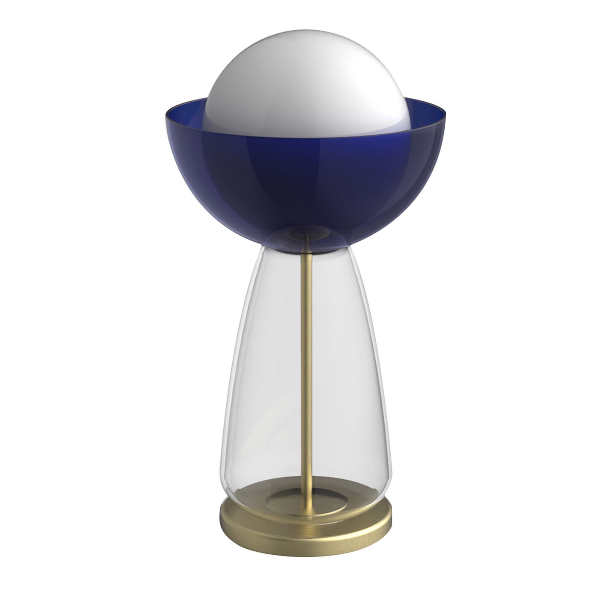 Cioppo Blue and Brass Table Lamp - Main view