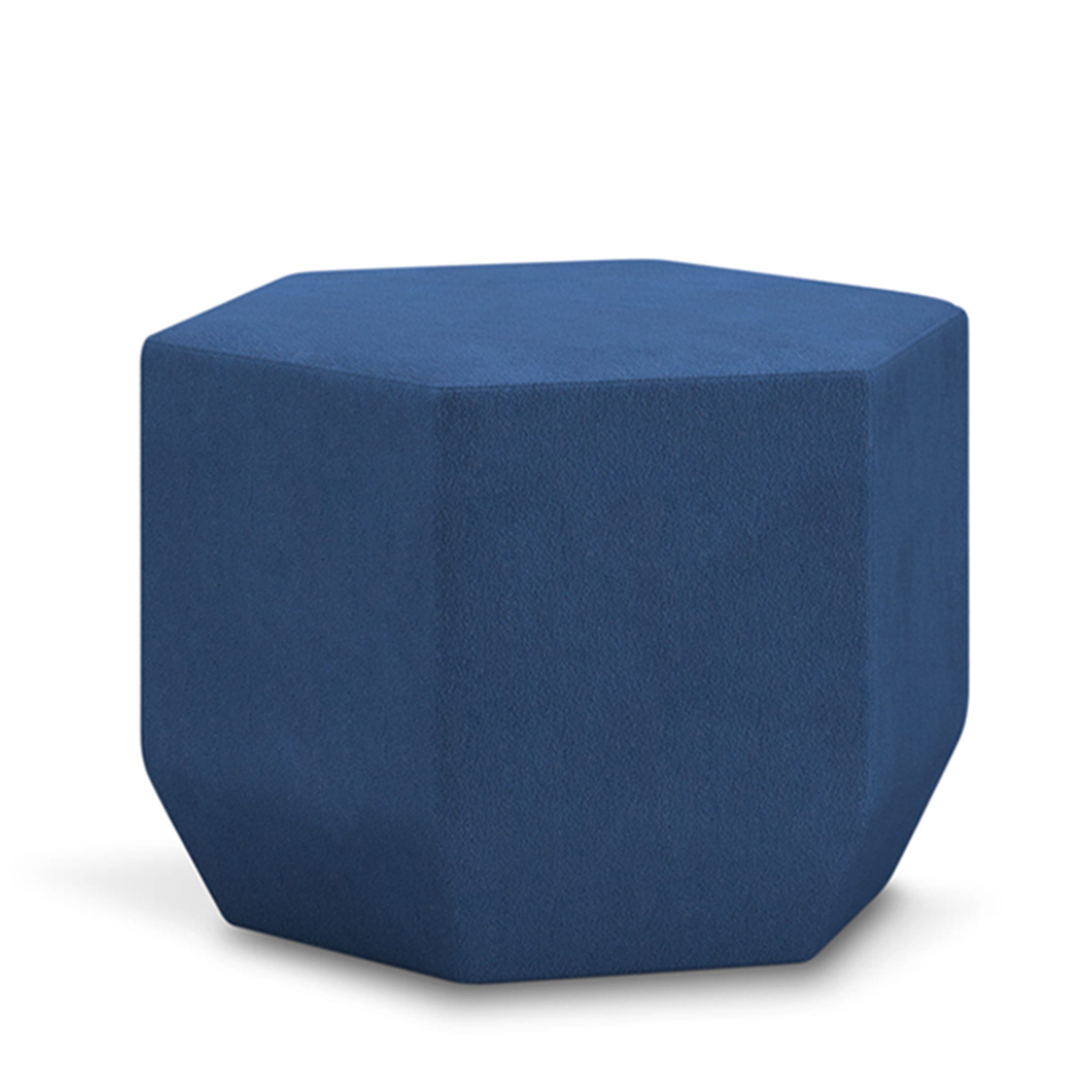 Tigram Small Hexagonal Blue Pouf by Italo Pertichini - Alternative view 1