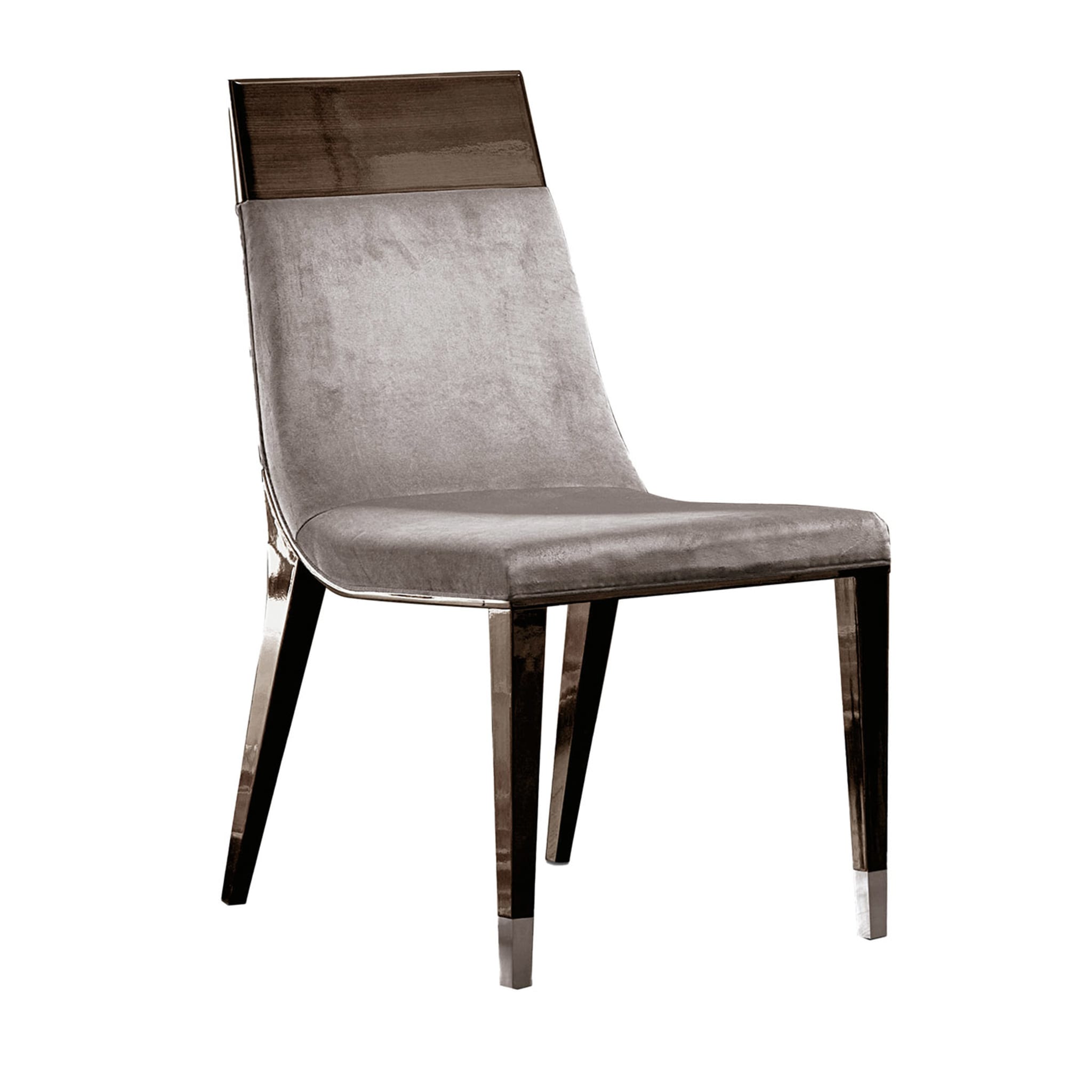 Absolute Gray end Brown fabric Chair - Main view