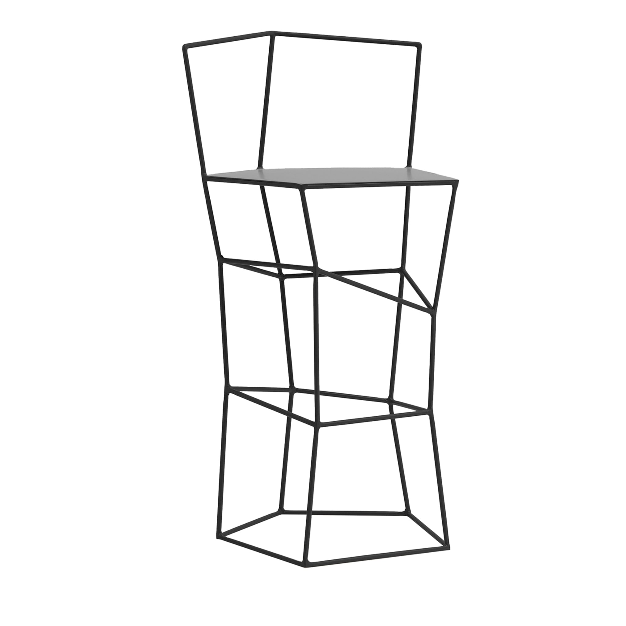 Liquorice Stool with Backrest - Main view