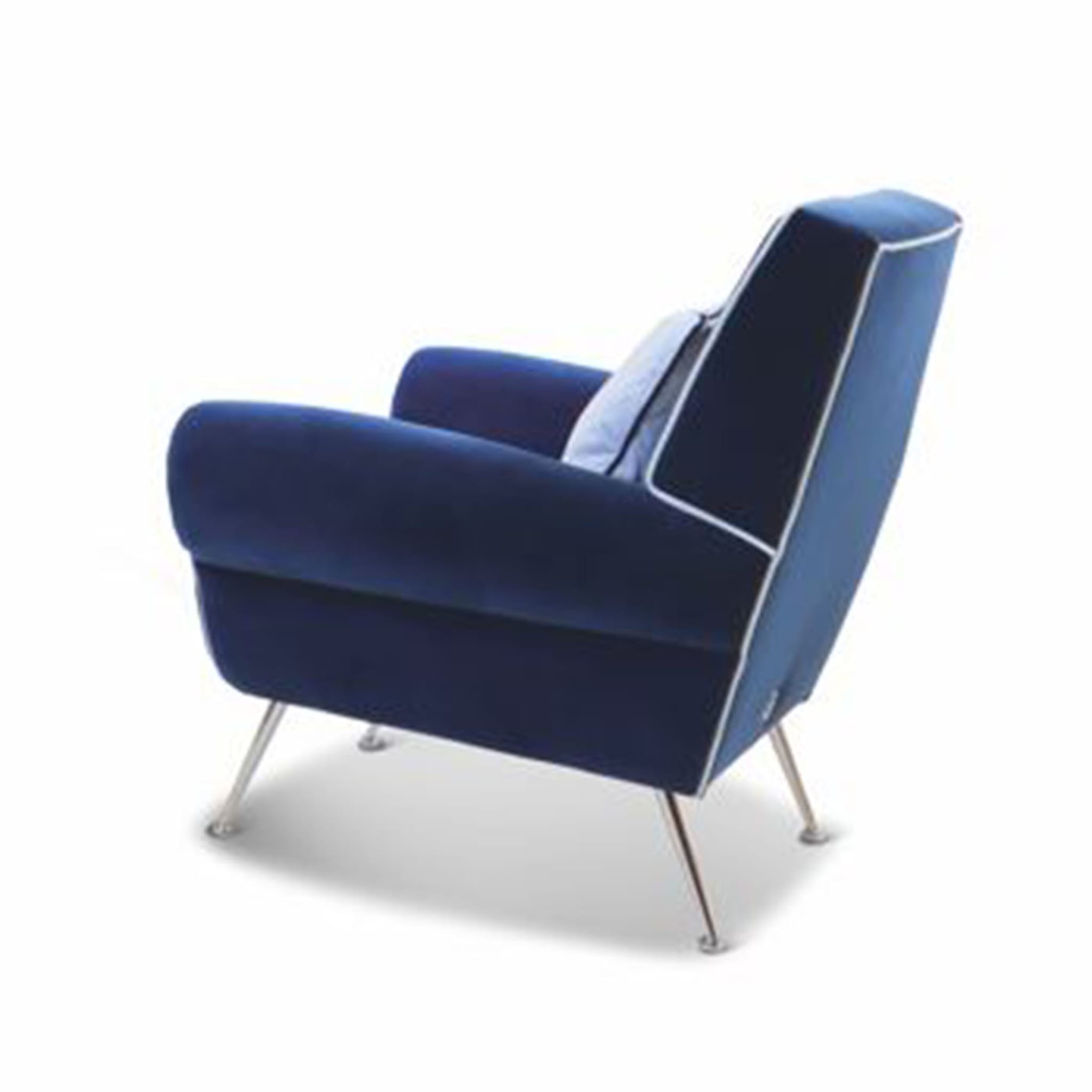 Blue Luxury Velvet Armchair - Alternative view 2