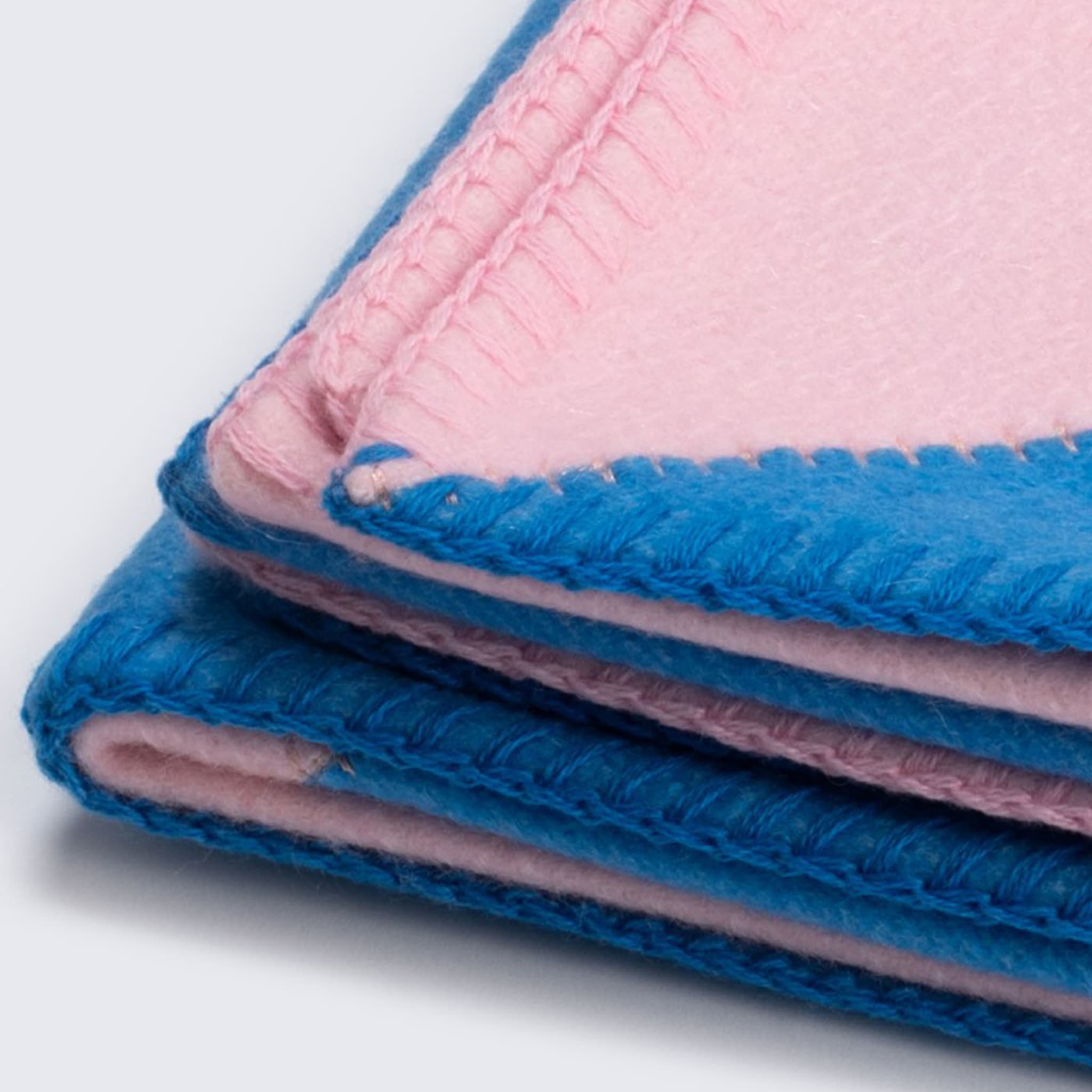 Biella Pink and Blue Blanket - Alternative view 2