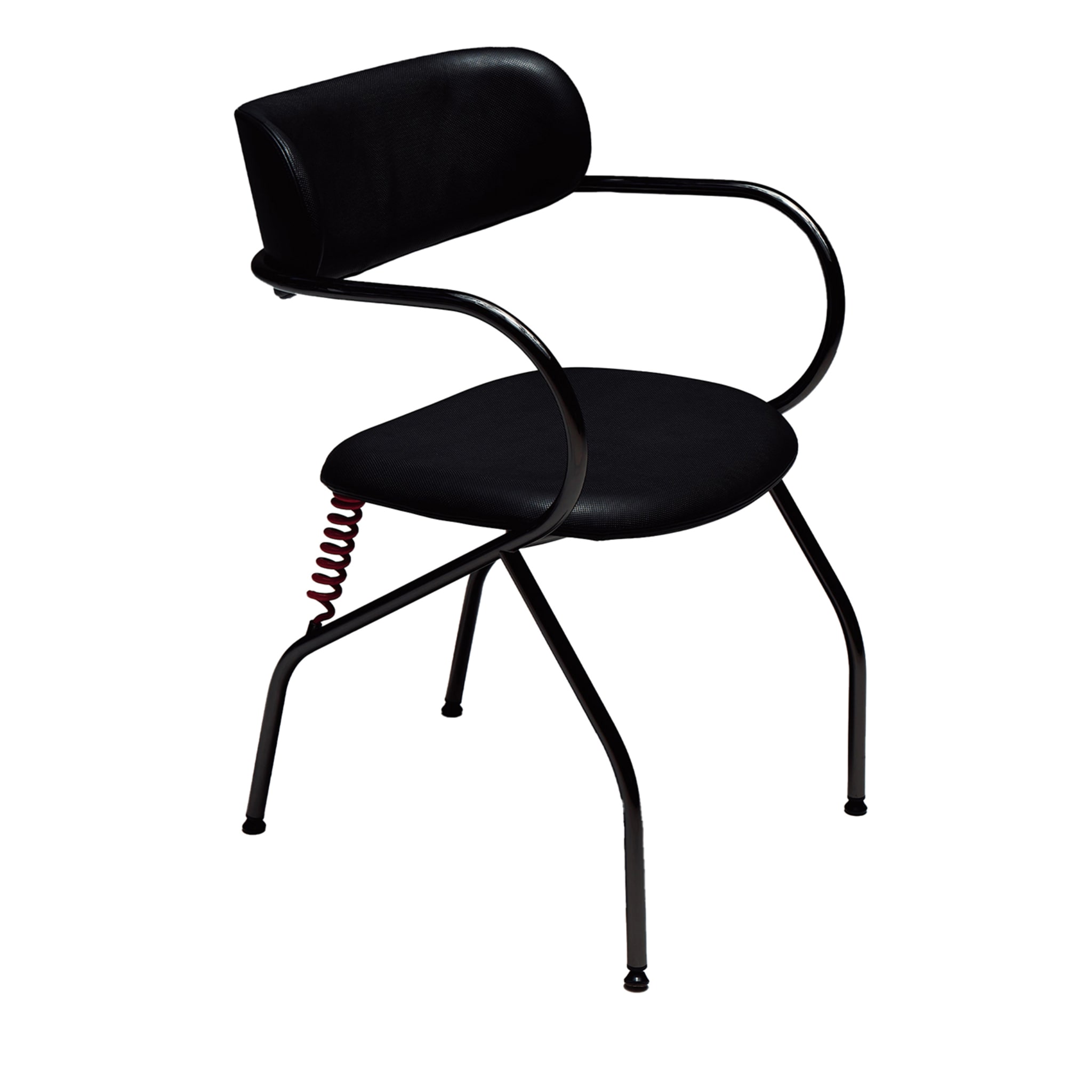 Spring Black Chair by Front - Main view