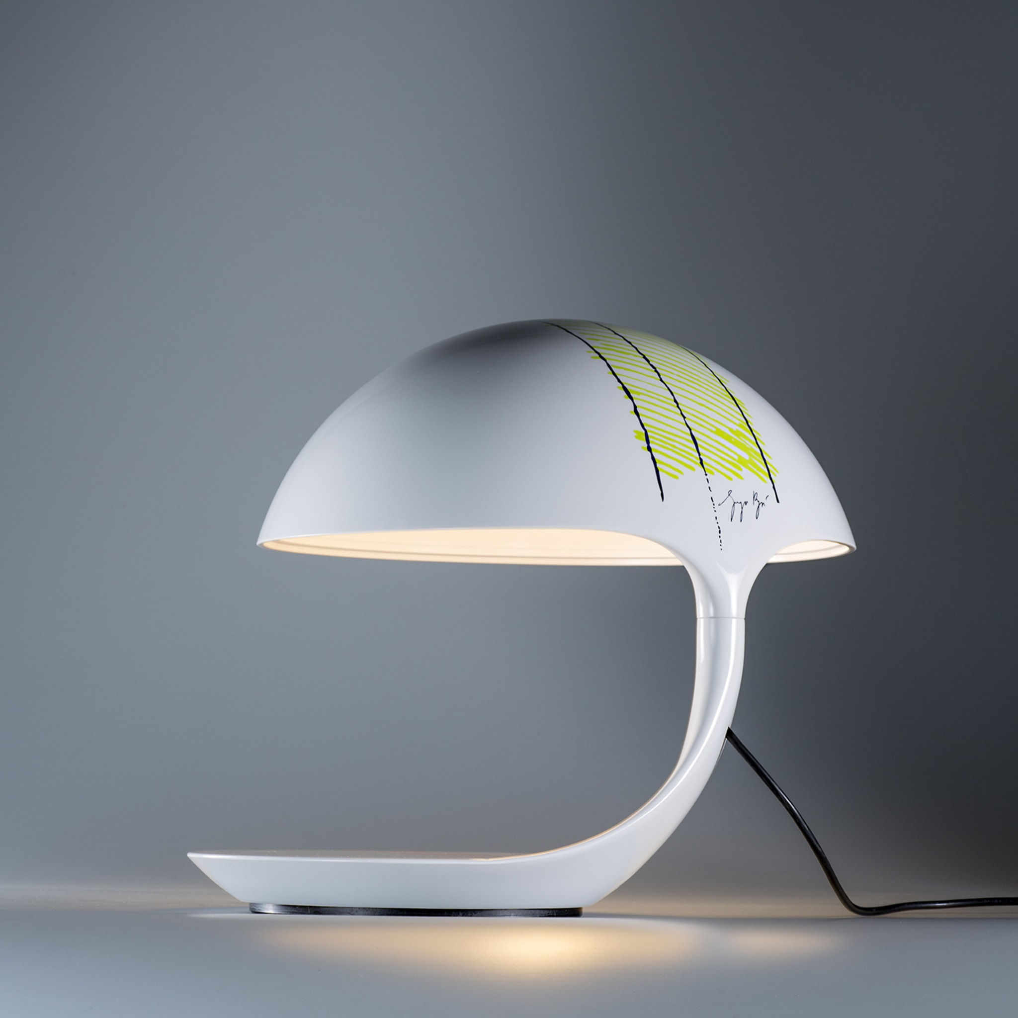 Cobra Texture Polychrome Table Lamp by Giorgio Brogi - Alternative view 3