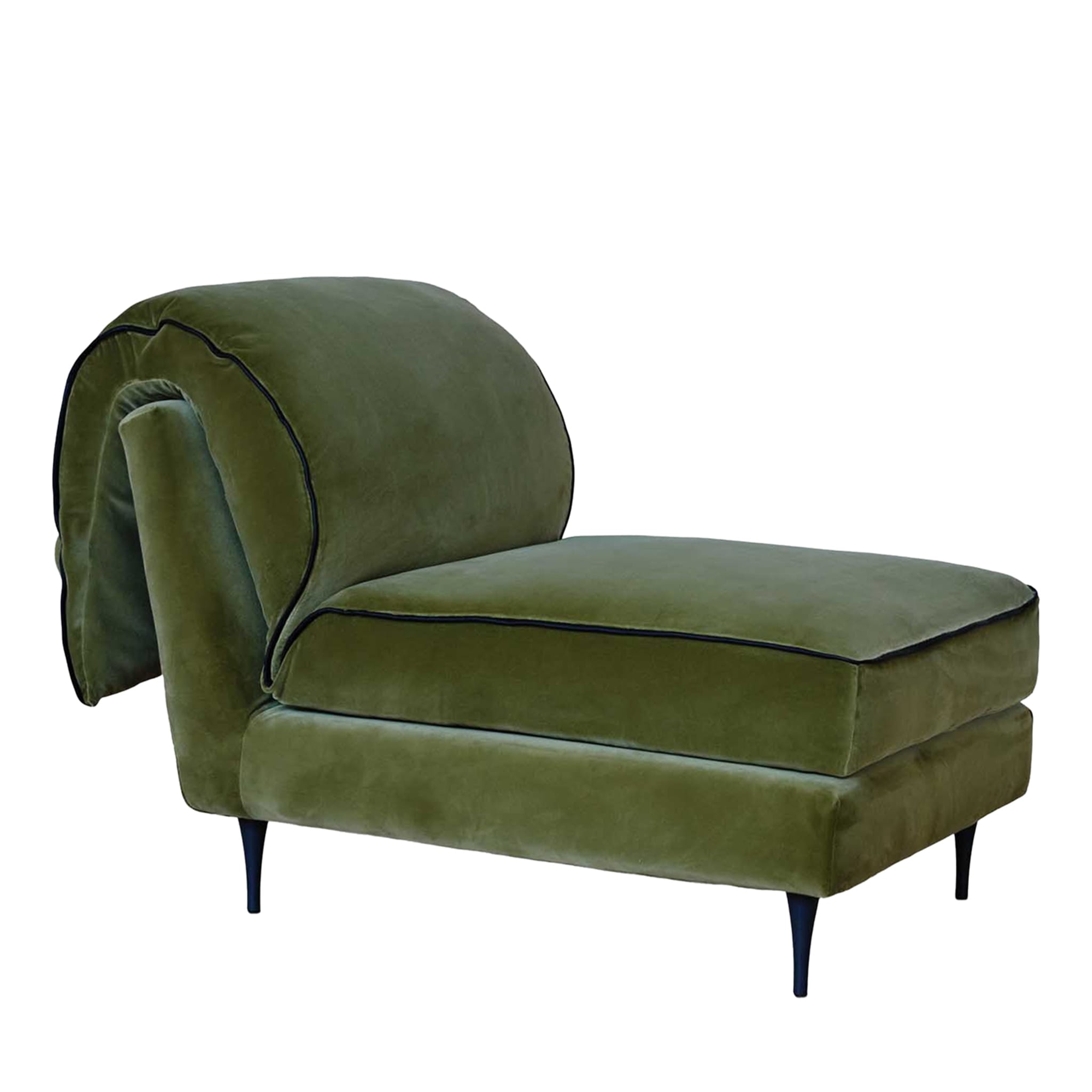 Casquet Mini in Olive Green Velvet Daybed - Main view