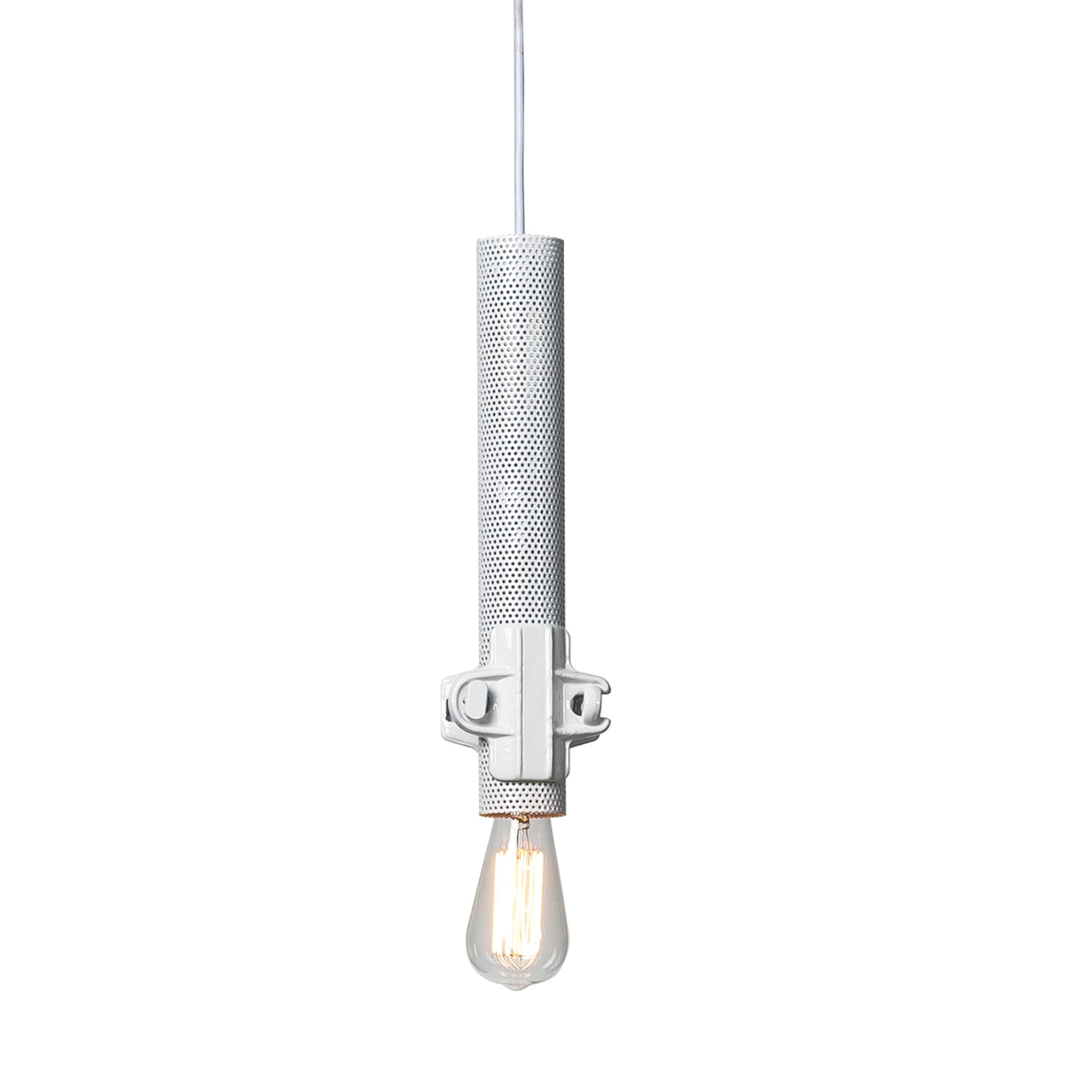 Nando Large White Pendant Lamp by L. De Bona & D. De Meo - Main view
