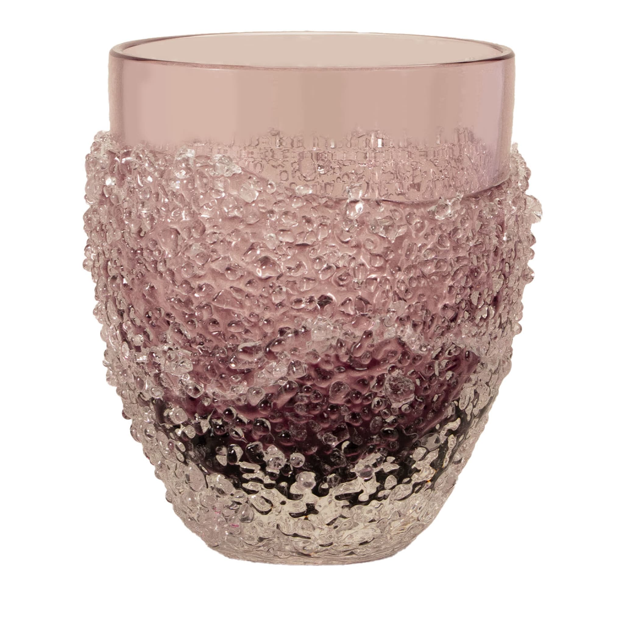 Ghiaccio Amethyst Glas Vase - Hauptansicht