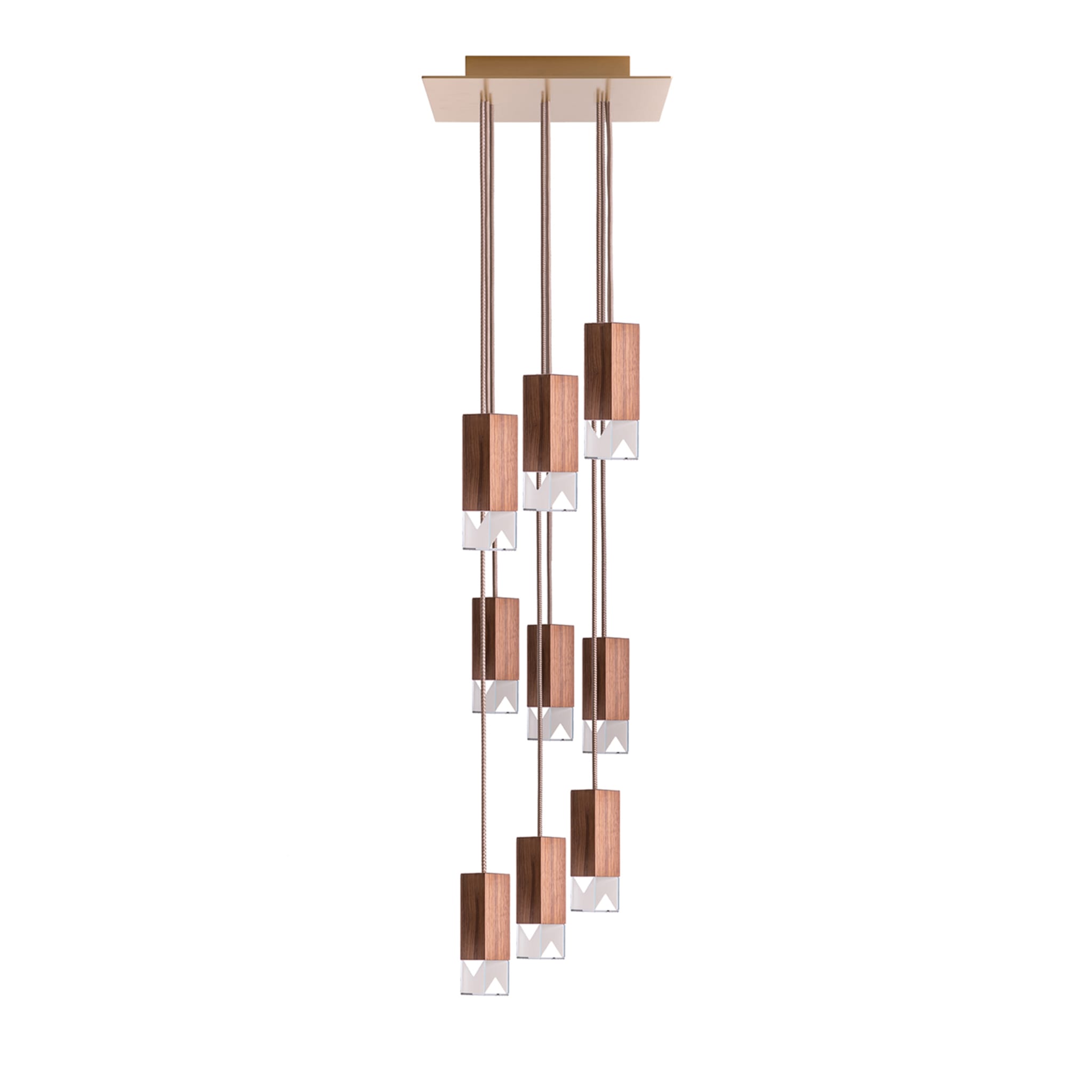 Lámpara/Un candelabro de madera de 9 luces - Vista principal