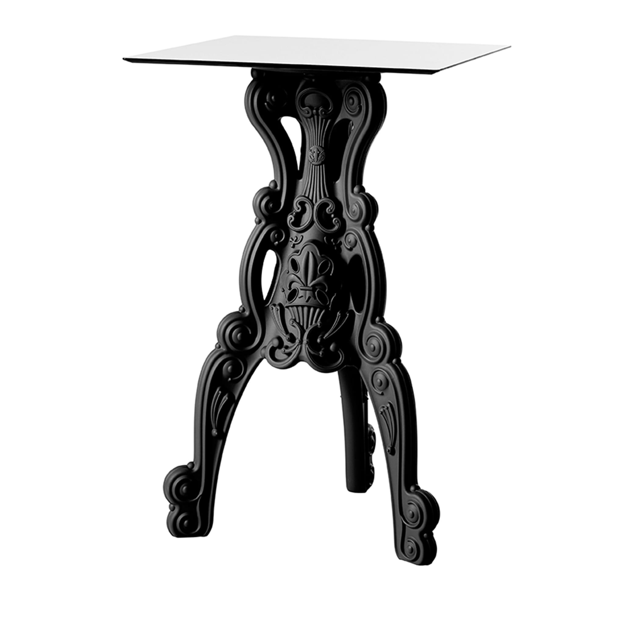 Master of Love Black Bistro Table with Square Top - Main view