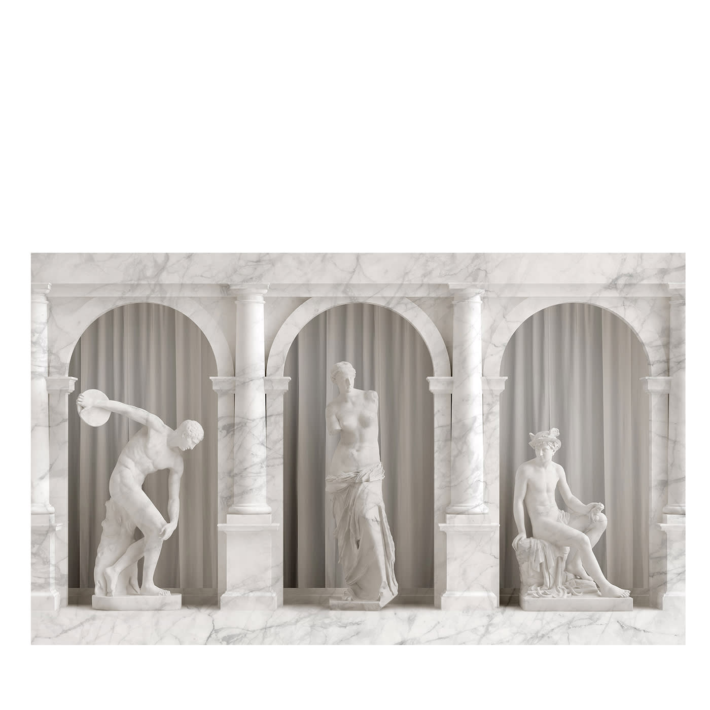 Carrara marble statues textured wallpaper - Affreschi & Affreschi