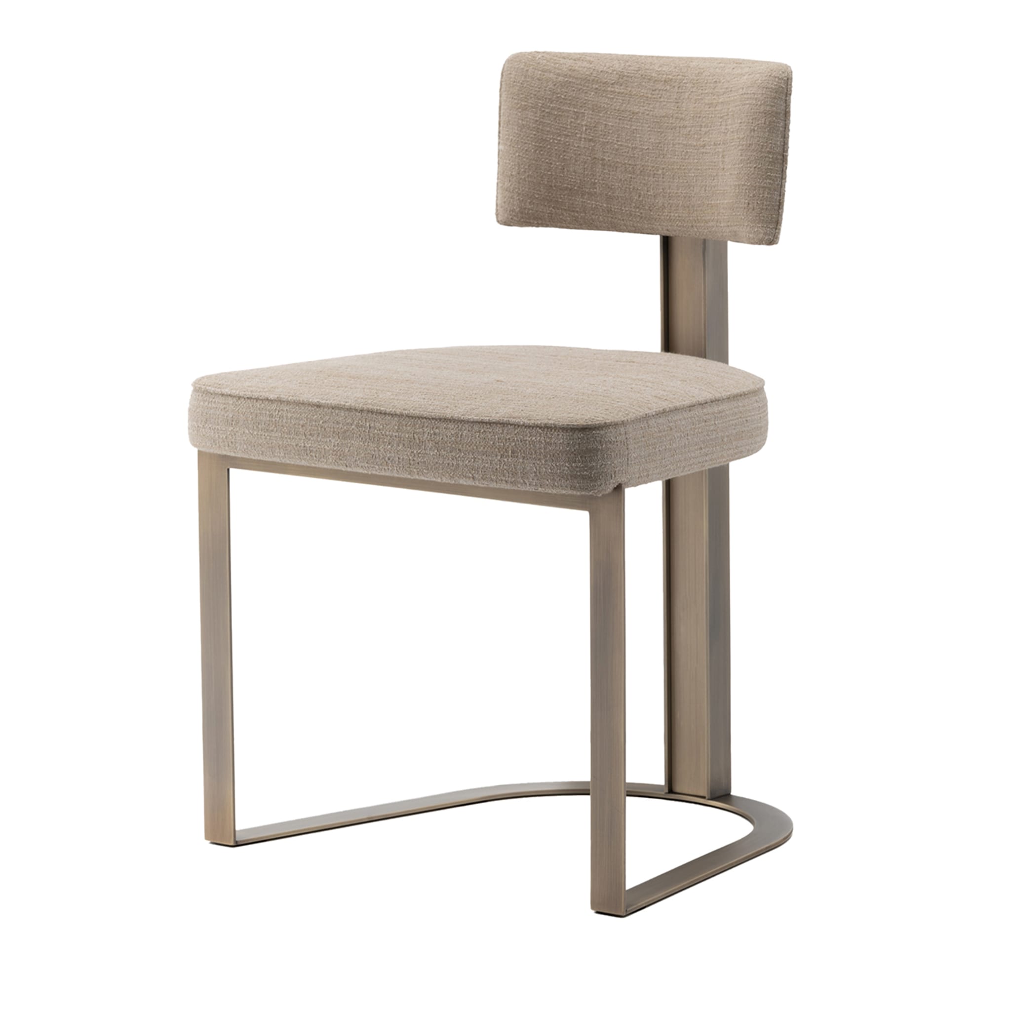 Sveva Burnished & Beige Chair with Horn Inlays - Main view