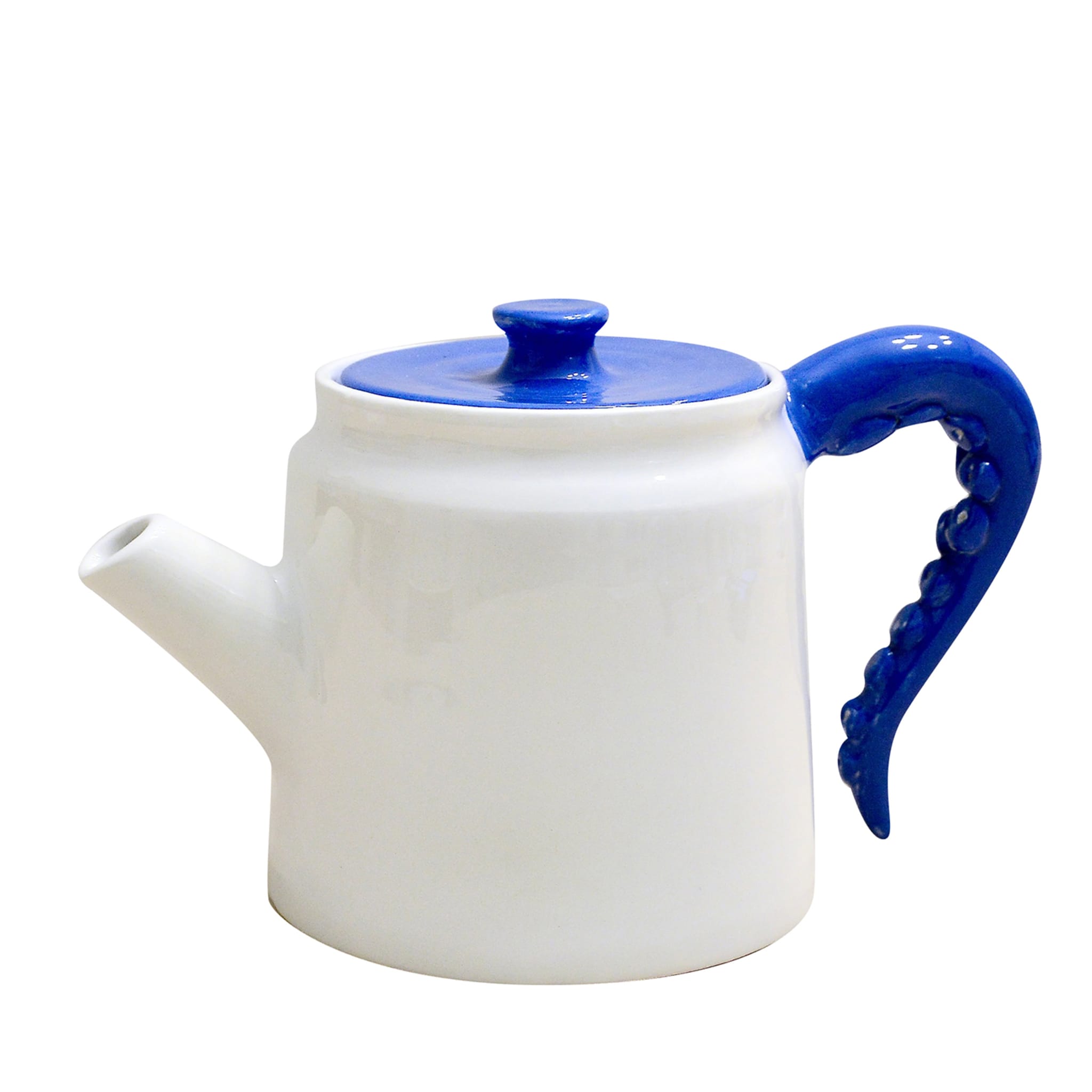 Polpo Blau-Weiß Teekanne - Hauptansicht