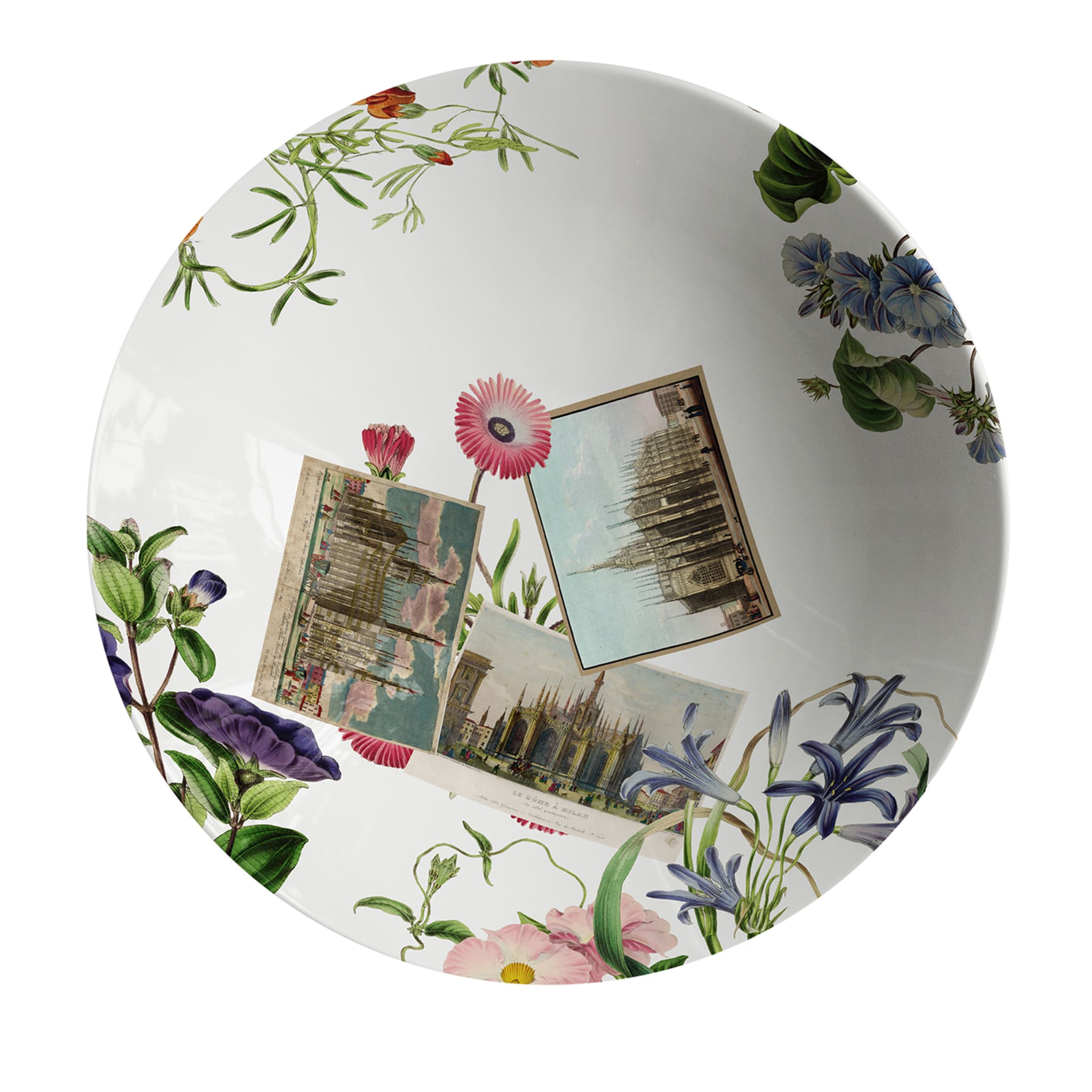 La Storia Infinita Porcelain Large Bowl With Milan Duomo - Main view