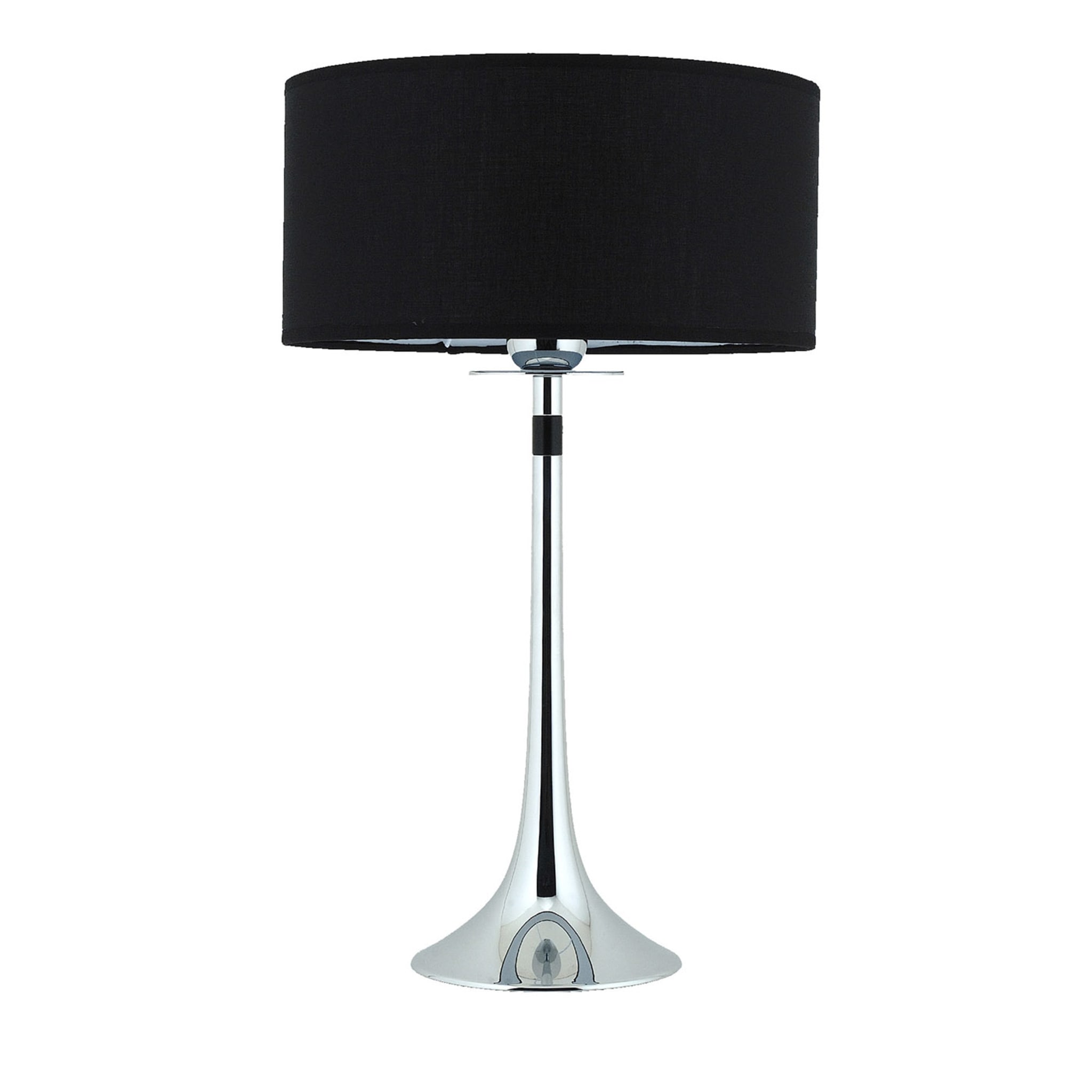 Vivien Small Black & Chrome Table Lamp - Main view