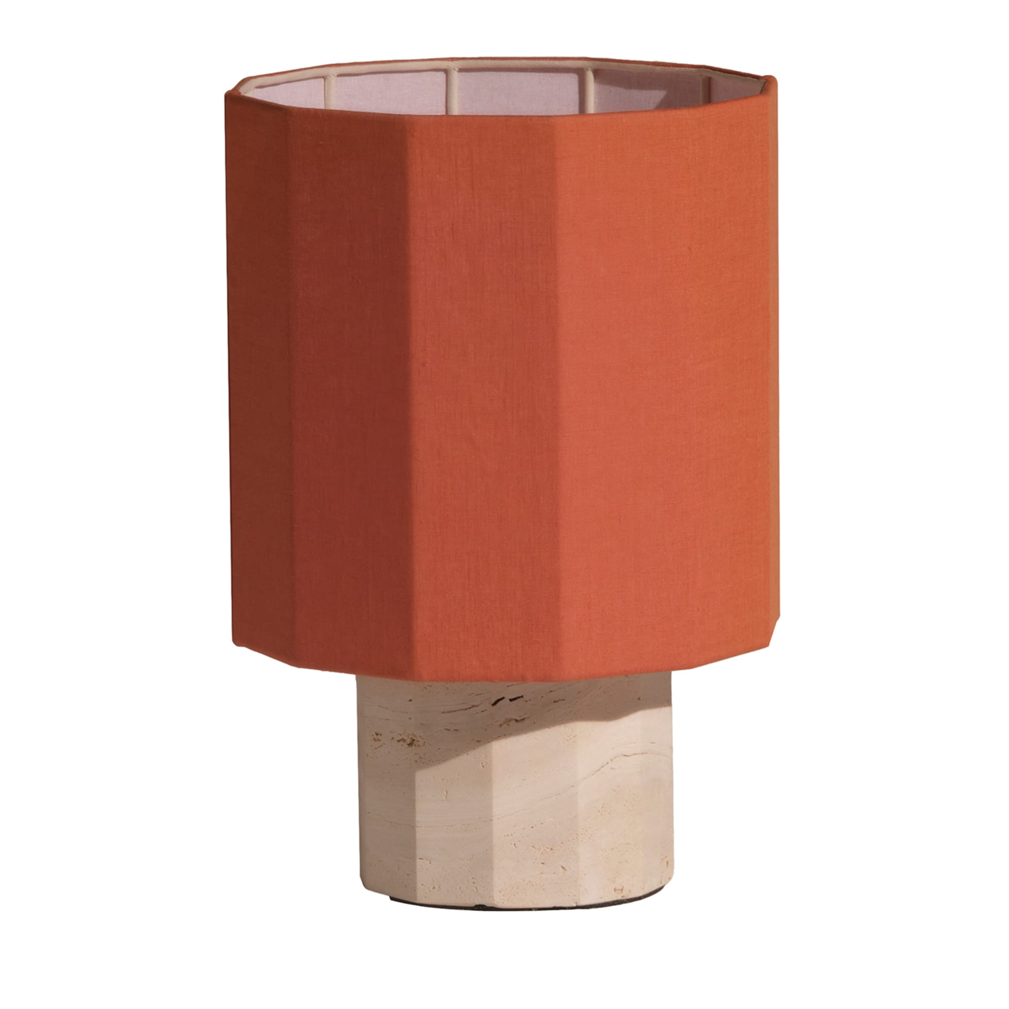 Roma Dodecagon Small Red Table Lamp - Main view