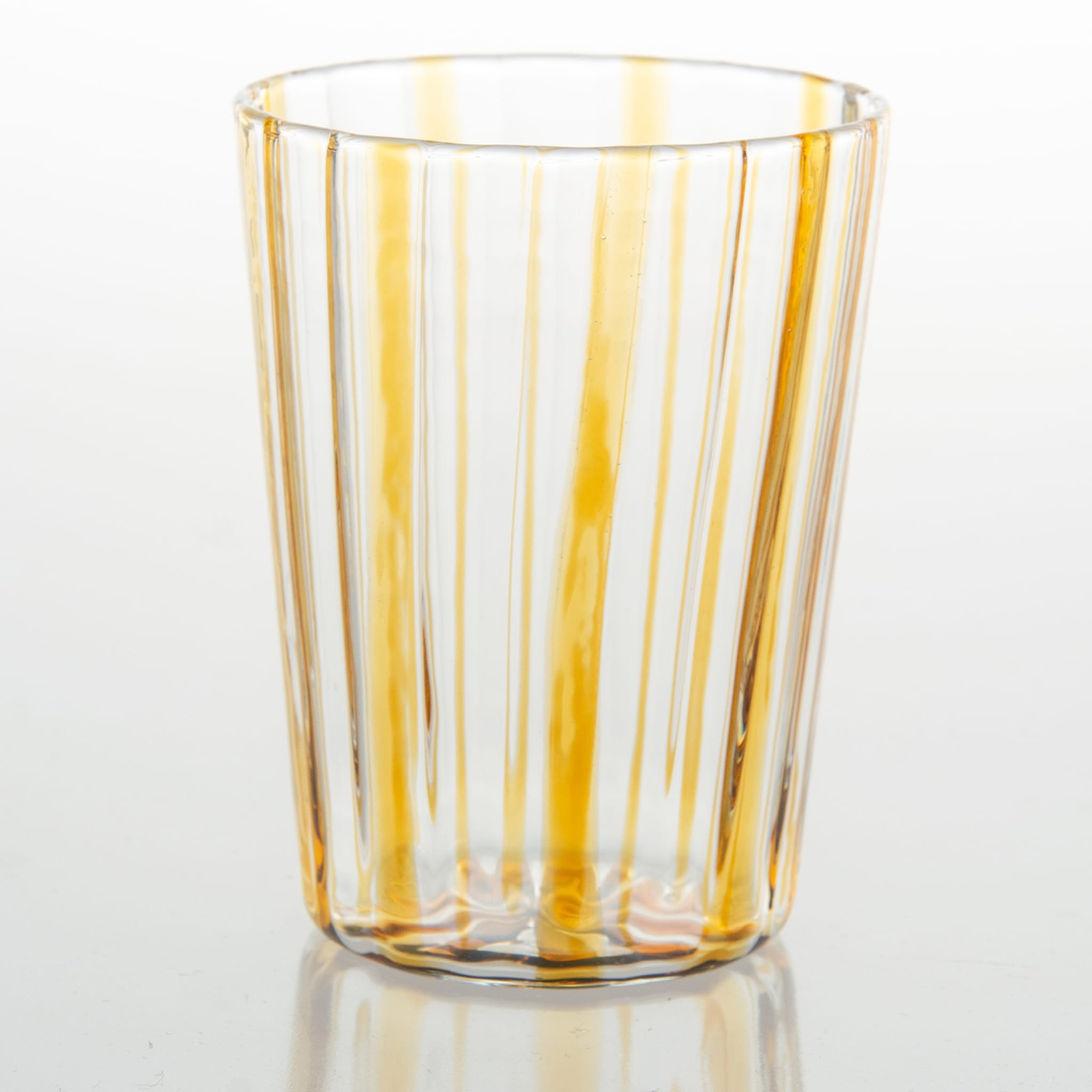Bicchiere a strisce ambrato Impilabile - Vista alternativa 1