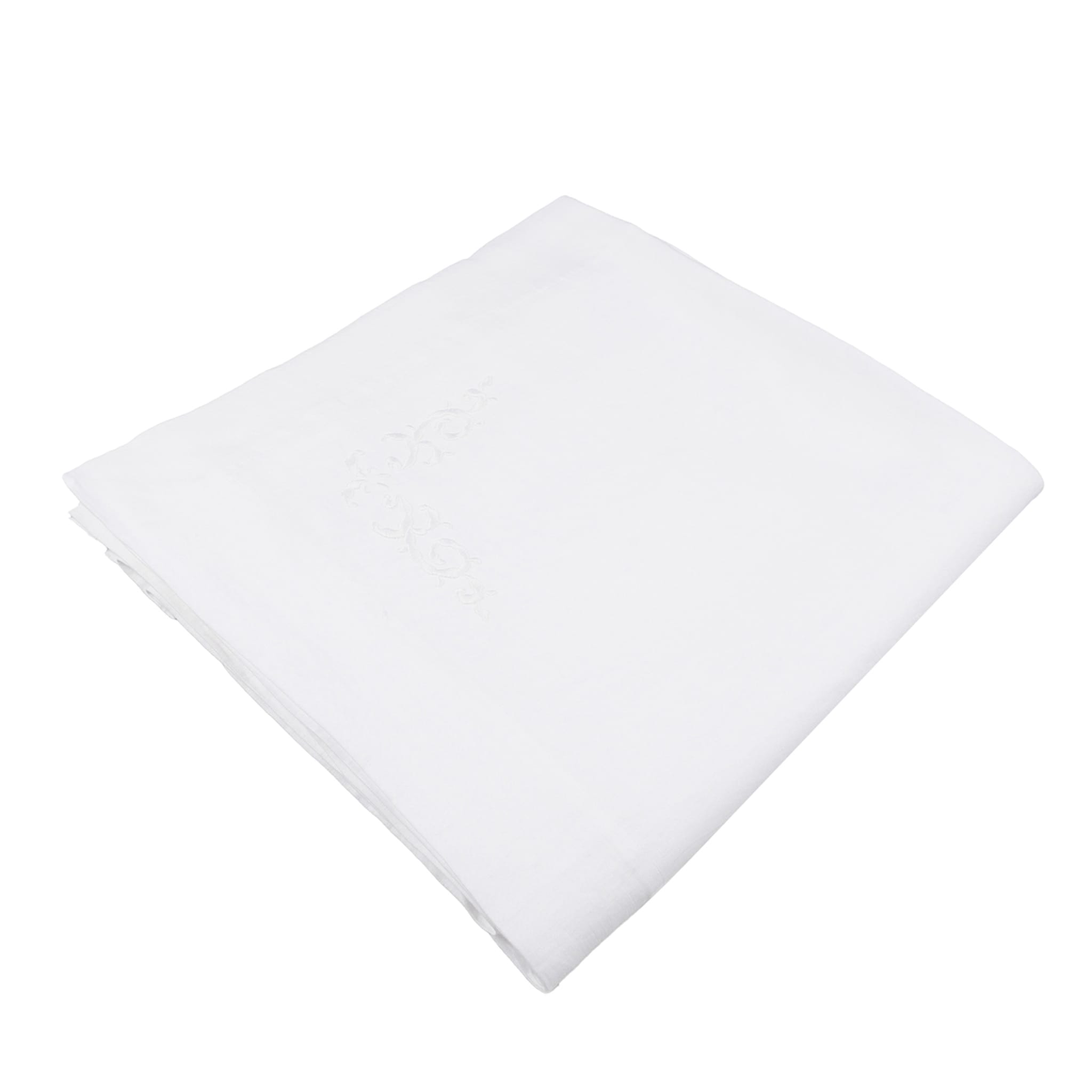 Decoro Embroidered White Tablecloth - Main view